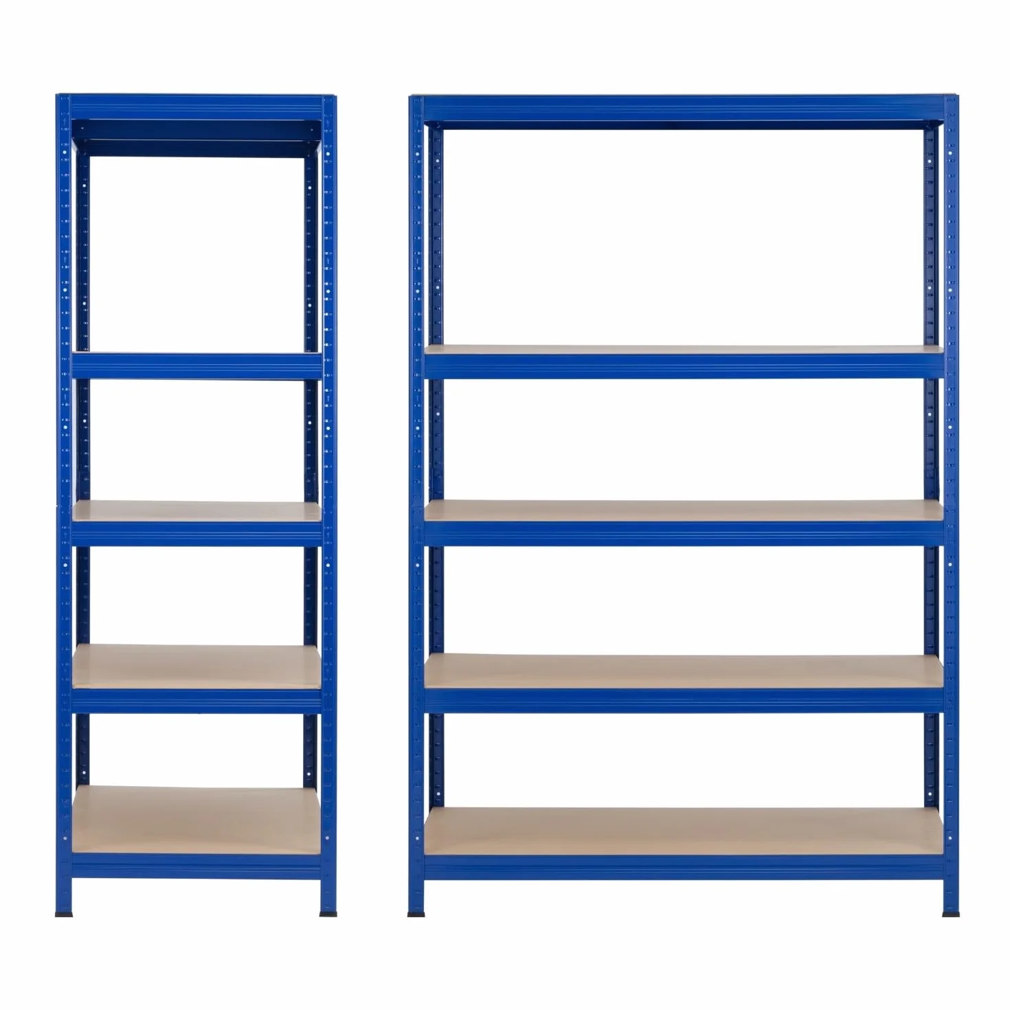 THINIA HOME Pack 2 Estanterías Modulares con 5 Baldas Ajustables 180x120x60cm 1250Kg