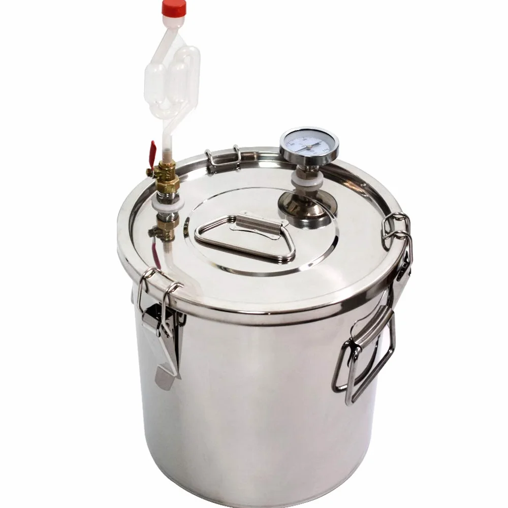 Kit de destilador de alcohol de 20 L Moonshine Still Home de acero inoxidable 304 para hacer vino con bomba