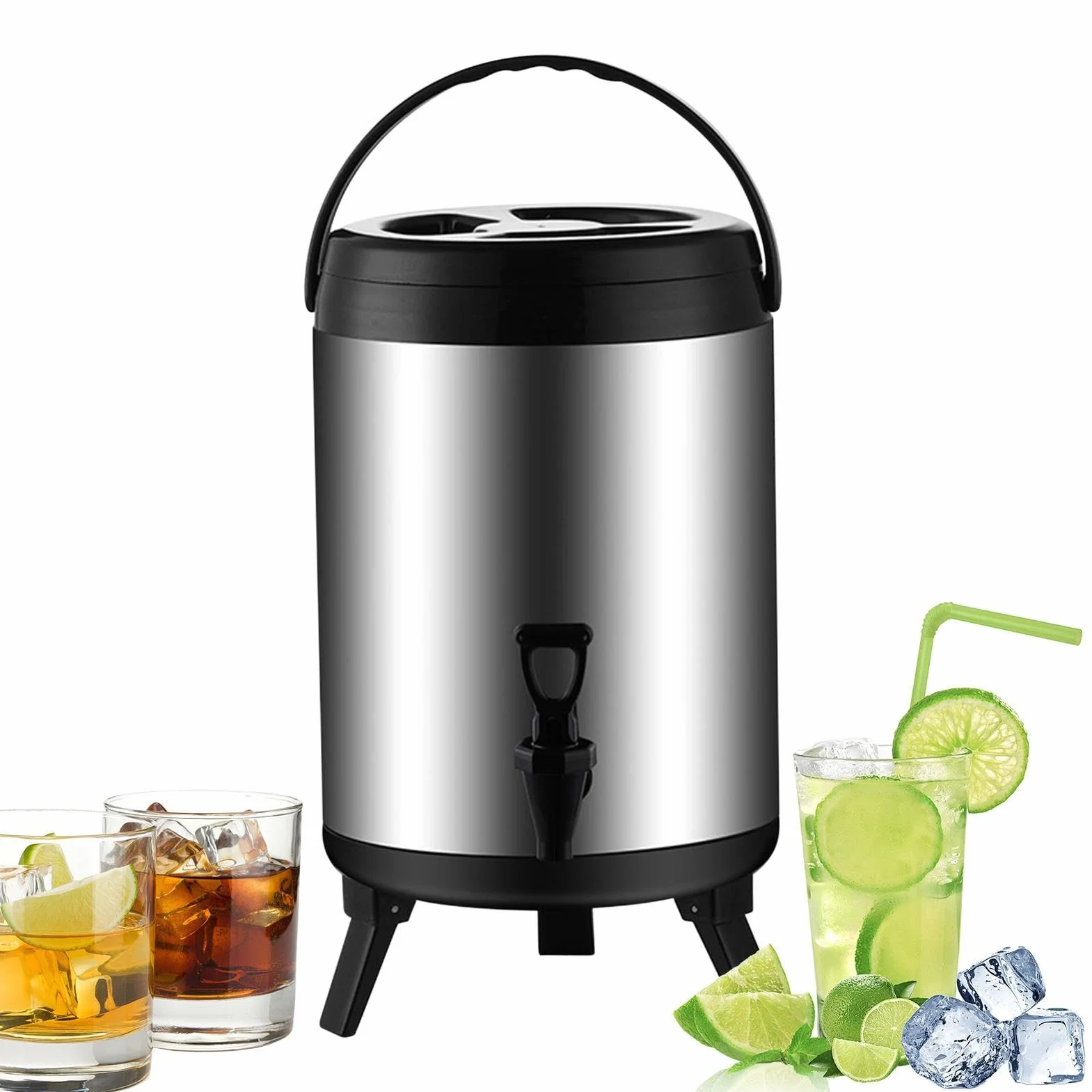Dispensador bebidas frías Jarra Para Bebidas Heladas Y Accesorios De | Enfriador Agua Aislado Portátil Antifugas Para Hogar Oficina Camping Aire Libre Picnic Playa Viajes Verano Invierno