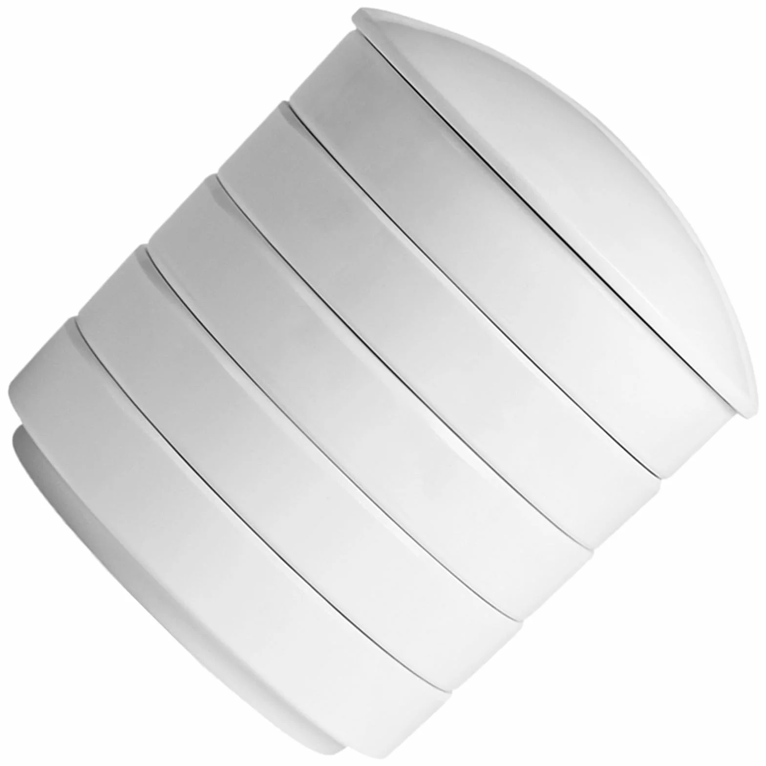 Genérico Platillo de Tinta de Cerámica Blanco de Cinco Capas para Mezclar Colores, Paleta Apilable para Pintura y Acuarela, Adecuado para Artistas y Estudiantes