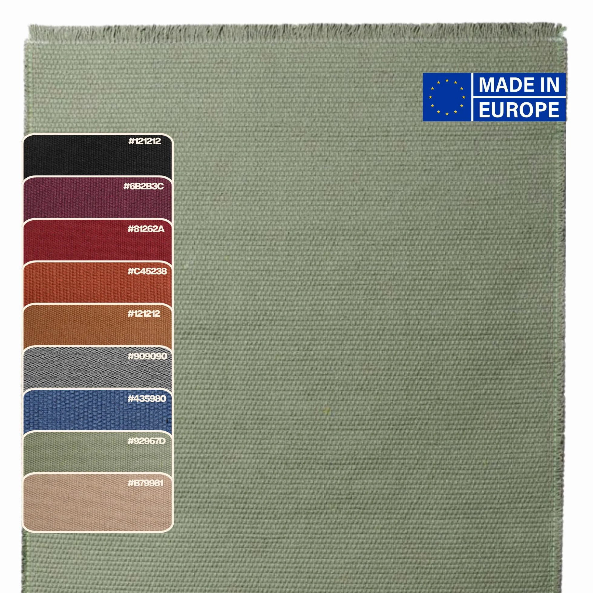 LUSA MIX Alfombra Cocina Lavable y Alfombra Pasillo Larga, Alfombras Rectangulares de Algodón con Flecos, Estilo Rústico y Moderno, Decorativa y Práctica para Hogar, Salón y Entrada, 60x250 cm, Verde