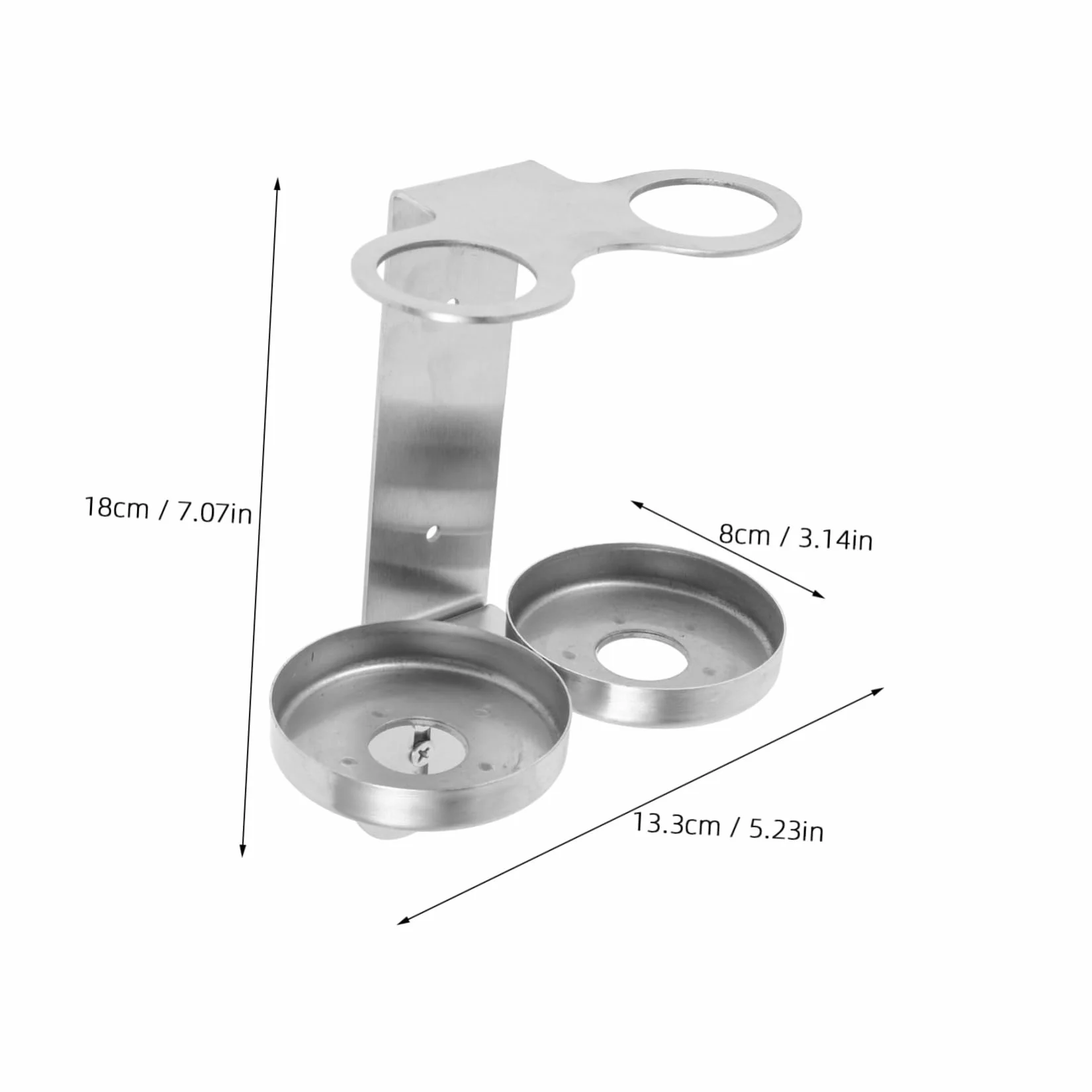 Cabilock Soporte de Pared Acabado Fino y Fácil Mantenimiento y Botellas de 6cm en Acero Inoxidable Plata para Dispensador de Jabón de Manos y Champú Adecuado para Ducha