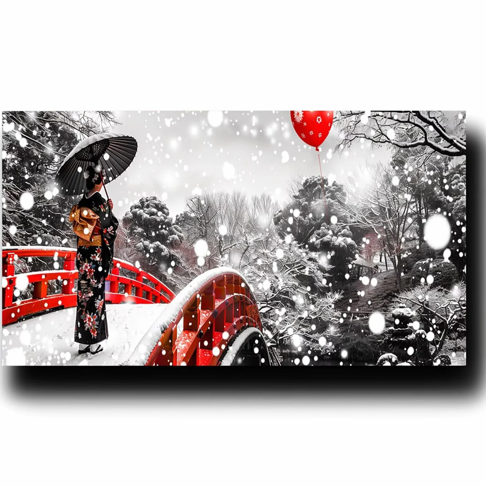 Pintar por Numeros Adultos Mujer, Pintar por Numeros Niños Kit Manualidades Adultos Puente Cuadros para Pintar por Numeros Pintura Acrílico, Cuadros Decorativos Regalos Para Mujer 80X160cm 7w-7-Y