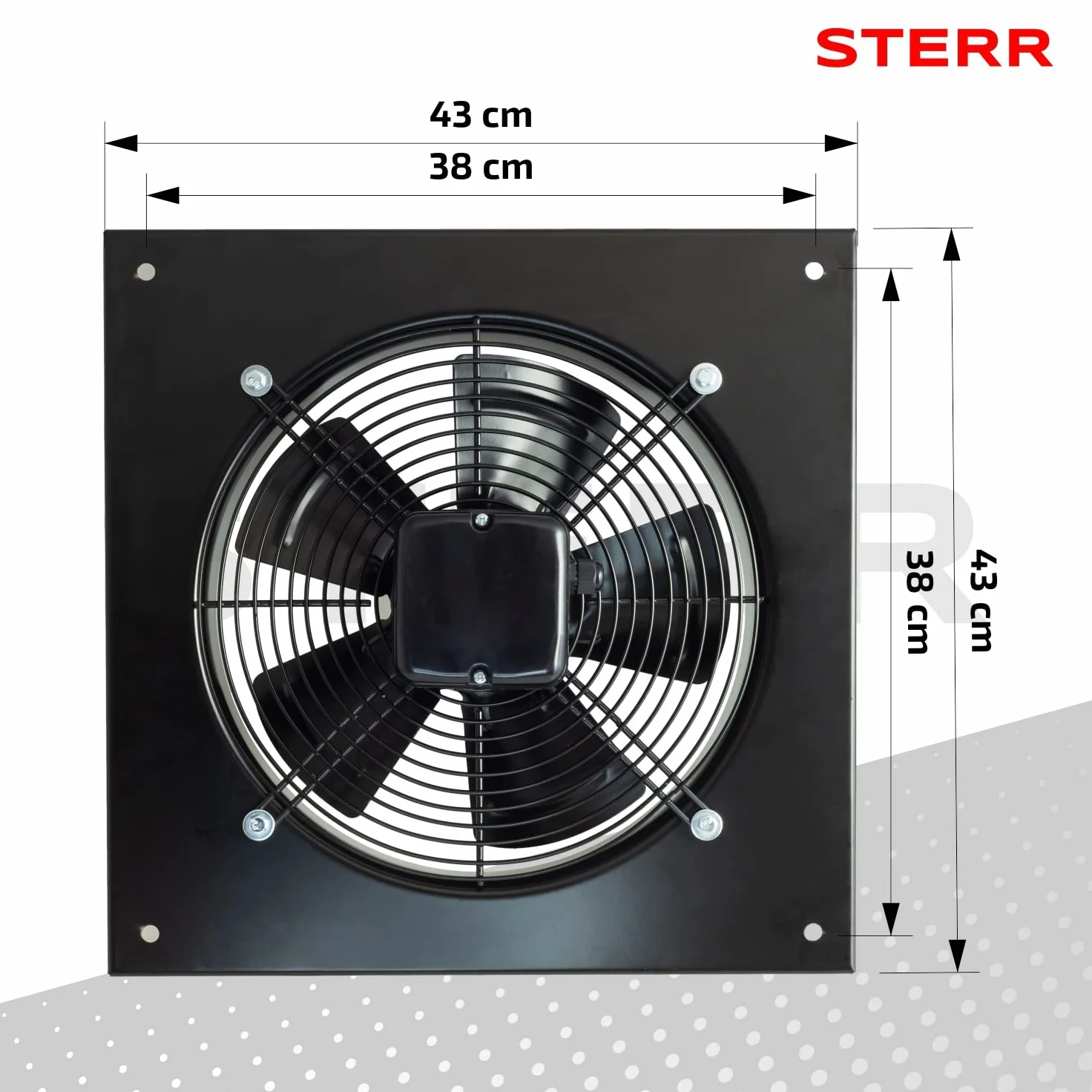 STERR Extractor axial 300 mm Ventilador de pared Ventilador industrial - AXF300B