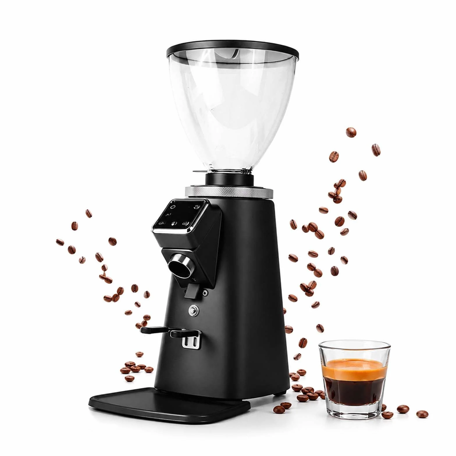 DosificacióN Inteligente + Molinillo De Café + Muelas Planas De 64 MM Black | Baja retención, protección contra sobrecarga, apto desde espresso hasta prensa francesa
