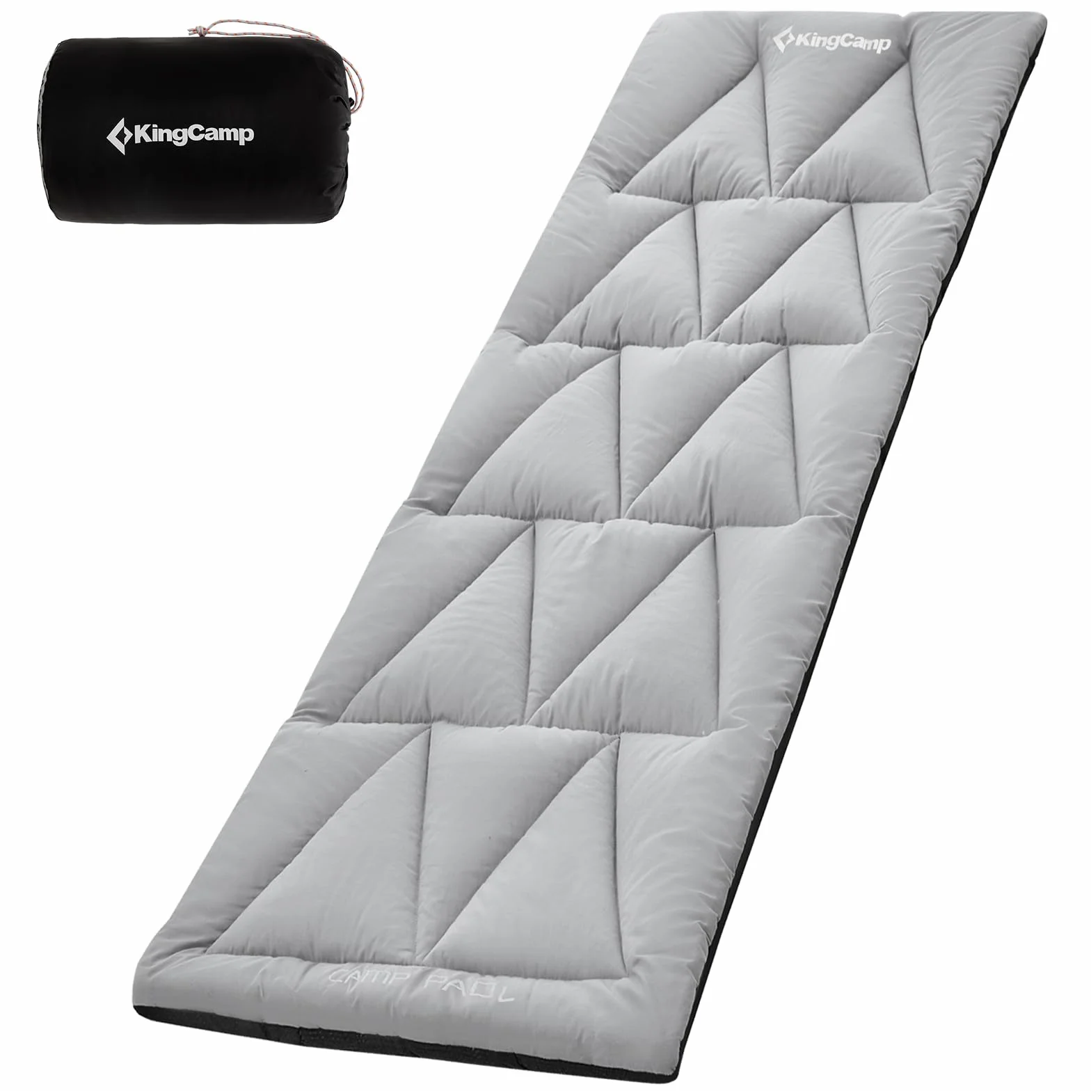 KingCamp - Cubrecolchón de algodón, súper Ligero y portátil, versátil, para Cama de Camping, Tumbona de jardín, Tumbona, también se Puede Utilizar como colchón de Dormir o Manta