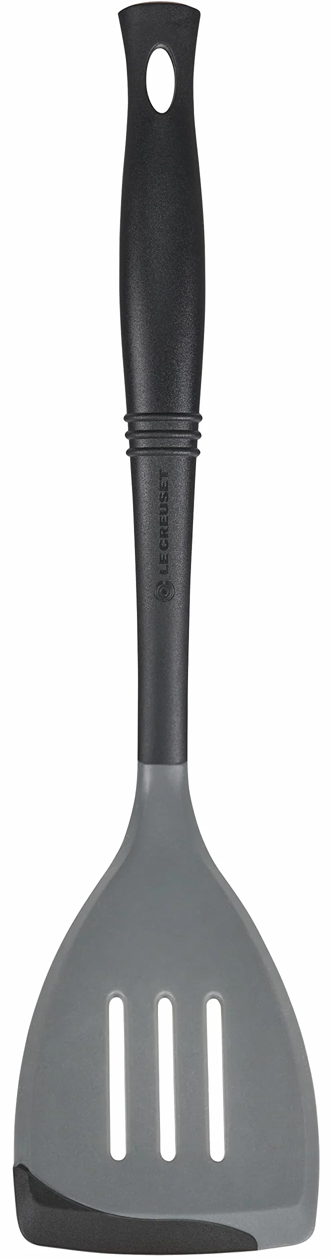 Le Creuset Revolution - Espátula ranurada bimaterial, 13.5 x 2.5 pulgadas, ostra