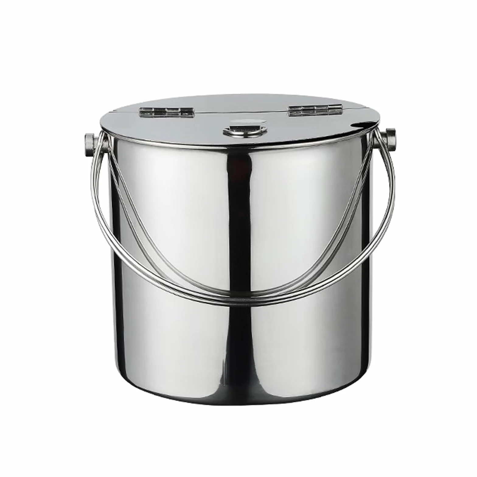 Portabilidad Cubo de Hielo Tipo Acero Inoxidable Engrosado(3L)