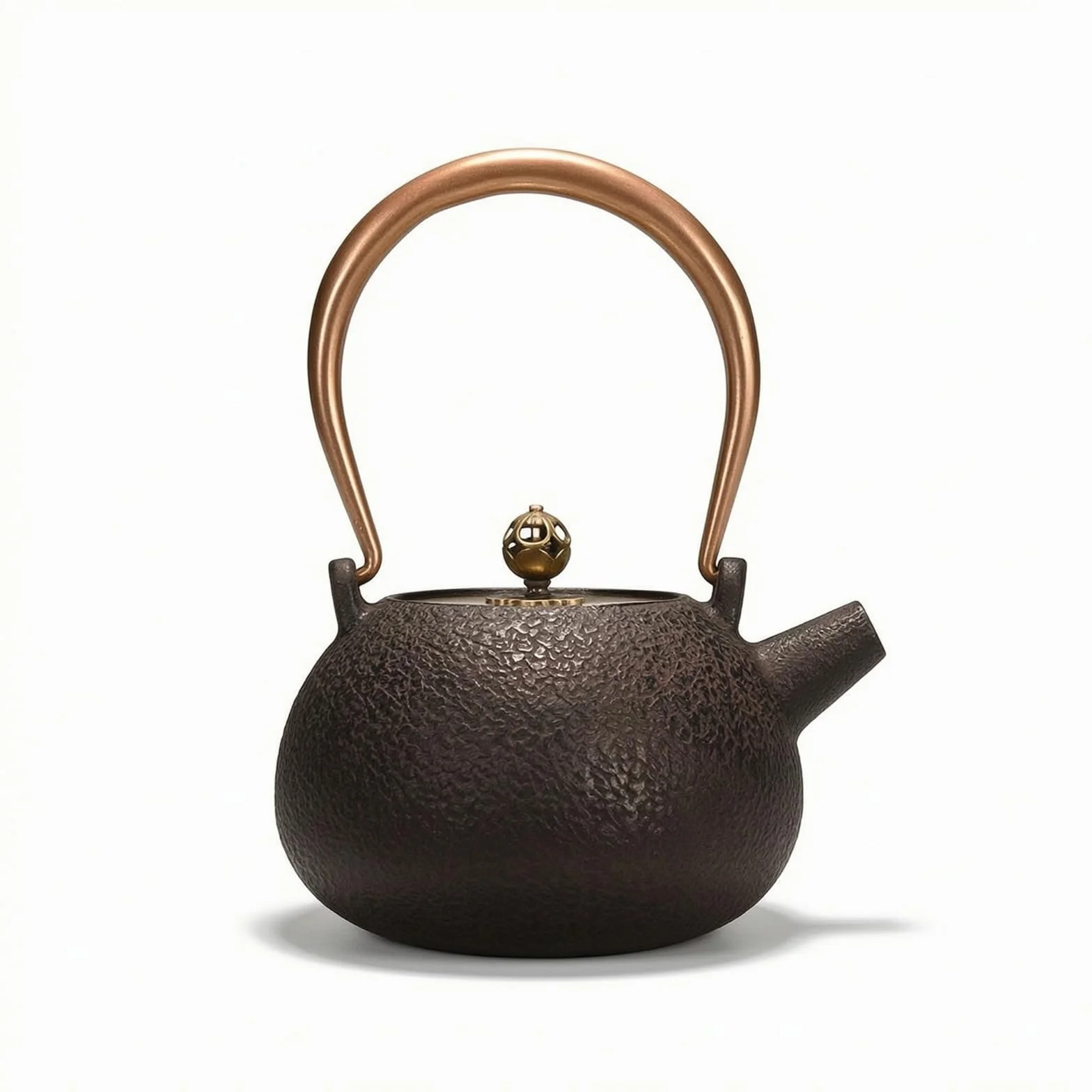 perfeclan Tetera de Hierro Fundido Tetera Hervidor Jarra con Colador con Tapa Fija y Decorativo Acabado en Relieve Que la el Adecuada para Ritual de Té Cocina, Maroon, Yanzhusuhu