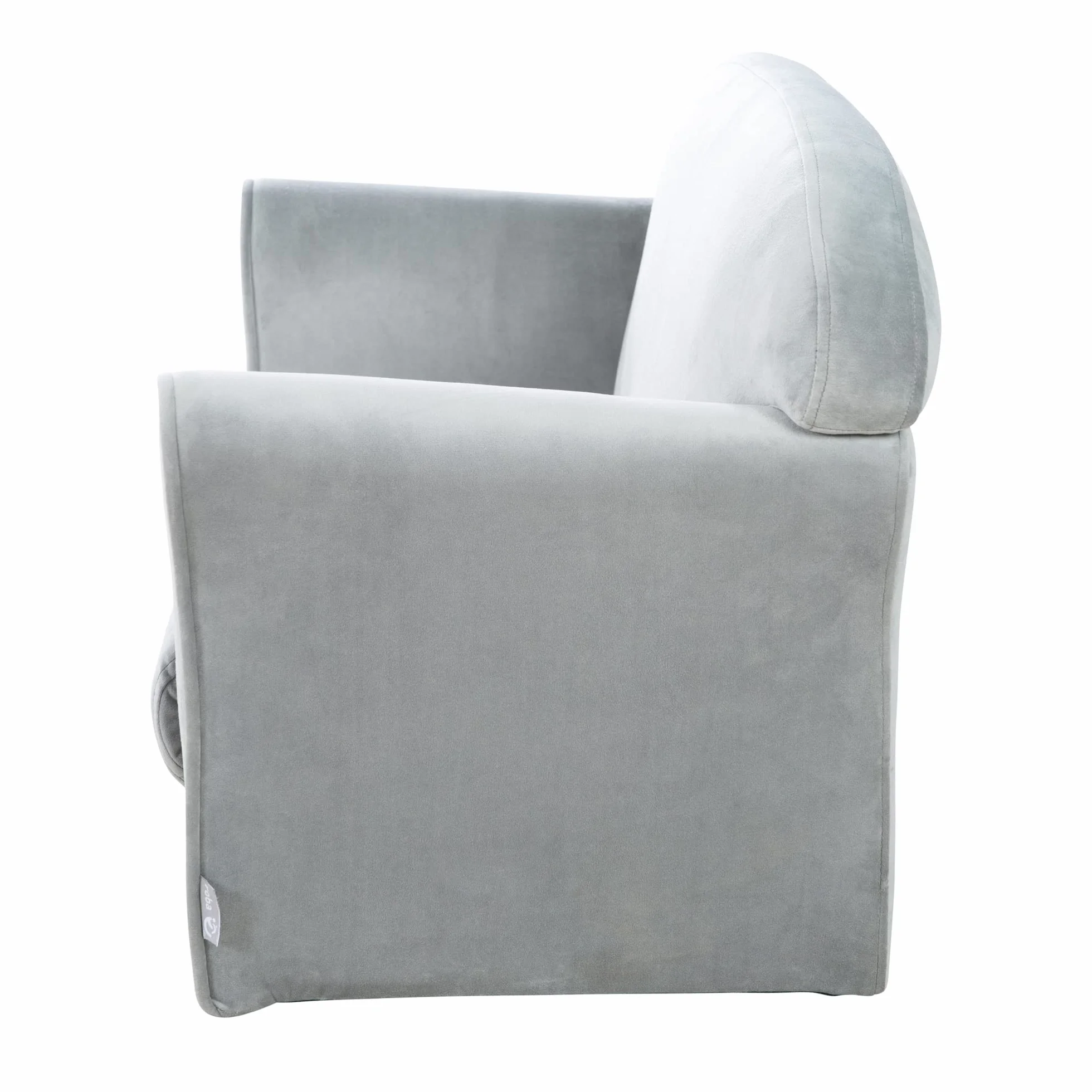 roba Sofá Infantil en Terciopelo Lil Sofa, 2 Plazas, Sillón con Apoyabrazos Cómodo para Niñas y Niños, Gris