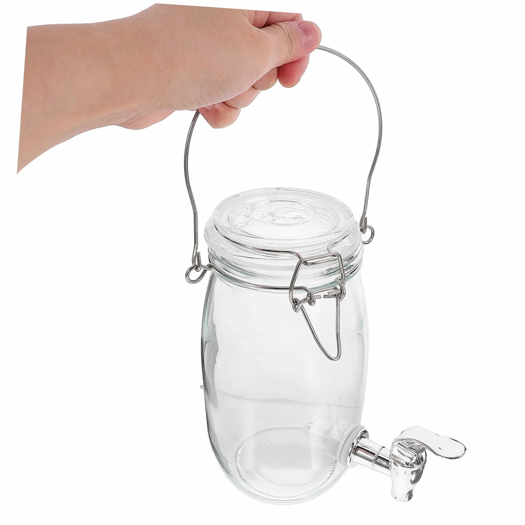 TOYANDONA Dispensador de Bebidas con Grifo 1.5l Vidrio Transparente Abs Práctico para Hogar y Bar Almacenamiento Bebidas Refrescos