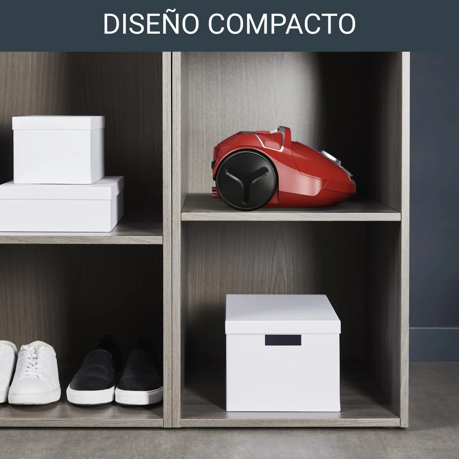 Rowenta Compact Power Parquet - Aspiradora con Bolsa, Motor de bajo Consumo 900 W, filtración Avanzada de 3 Niveles, Bolsa Hygiene+ de 3 L, diseño Compacto, Cepillo para parqué, Rojo (Reacondicionado)