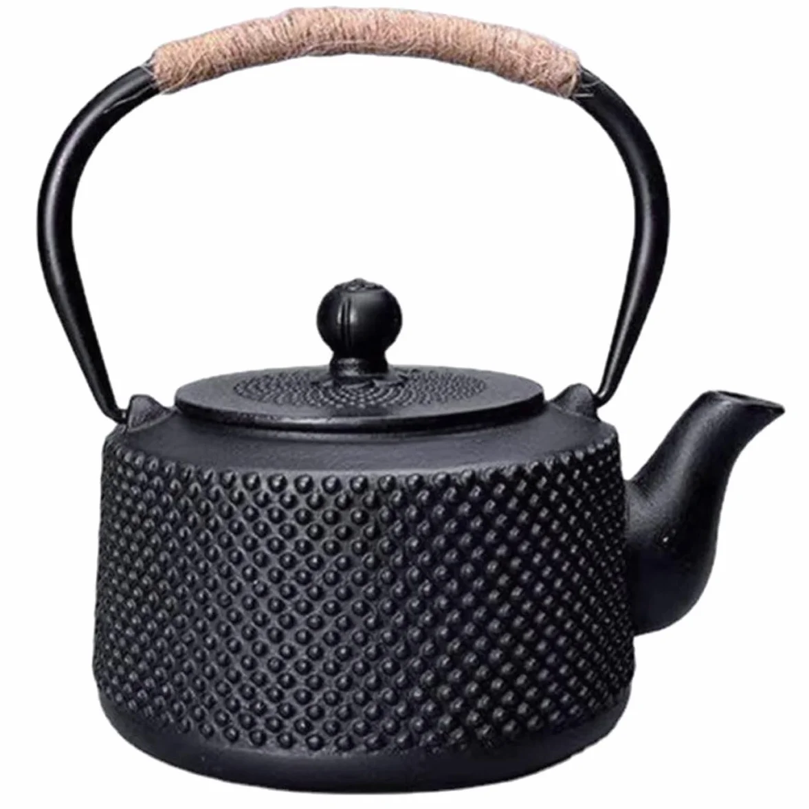 NOLITOY Tetera de Hierro Infusor, Tetera de Hierro Tetsubin, 900ml, Negra, Infusor para Hojas Sueltas, Pequeña, para Oficinas y Hoteles