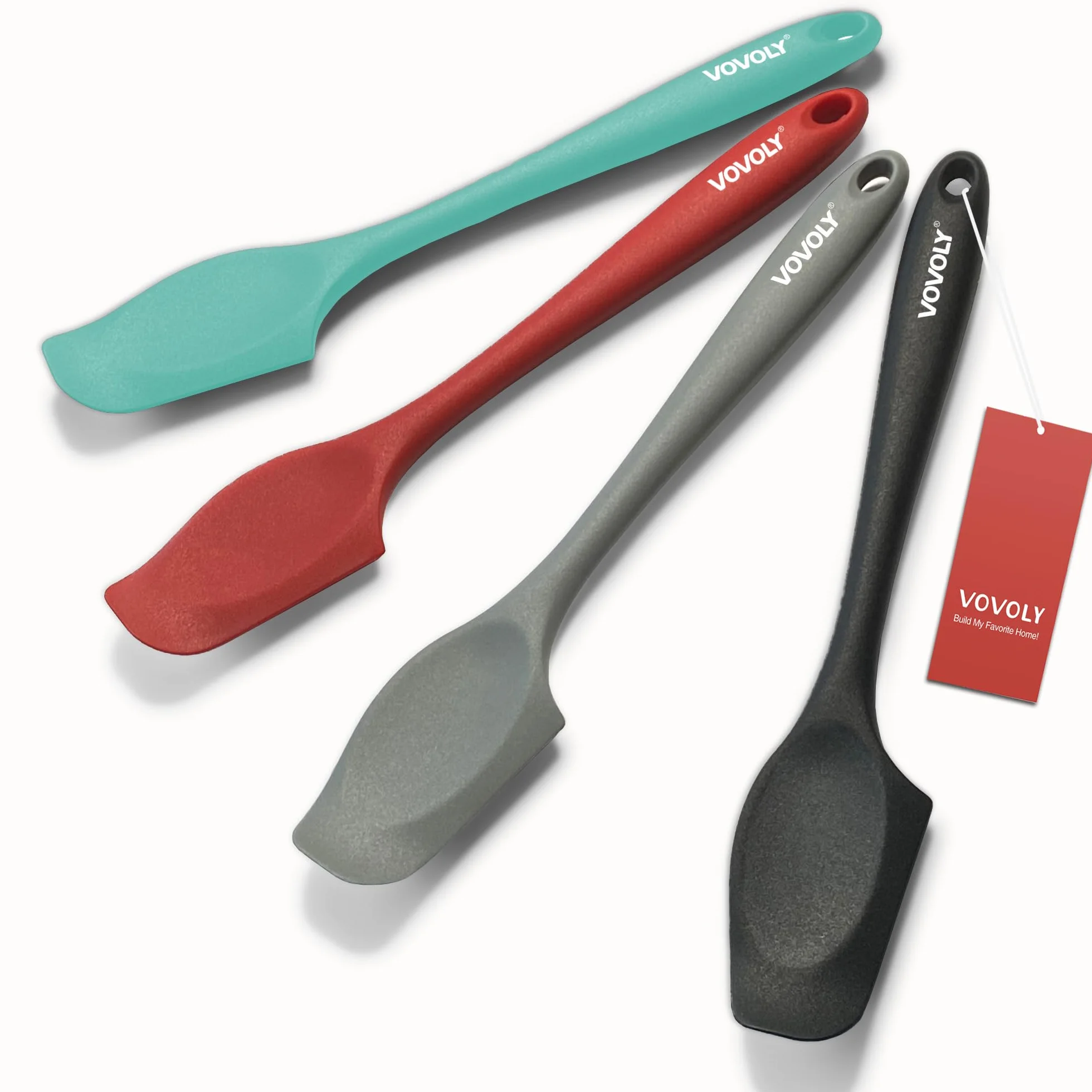 Mini espátulas de silicona, espátula pequeña curvada con cuenco poco profundo para cocina, raspador de tarros sin costuras para cocinar hornear, espátula húmeda para alimentos para mascotas, 8.2