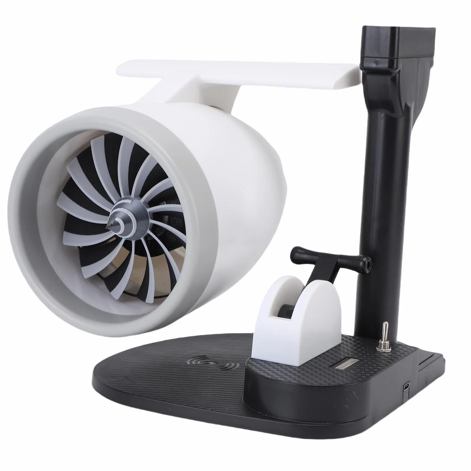 GOWENIC Ventilador de Escritorio Definitivo con Humidificador 3 en 1, Ventilador con Forma de Motor de Velocidad Ajustable de 4000 Rpm para Escritorio de Oficina, Ideal para Uso en el Hogar y la