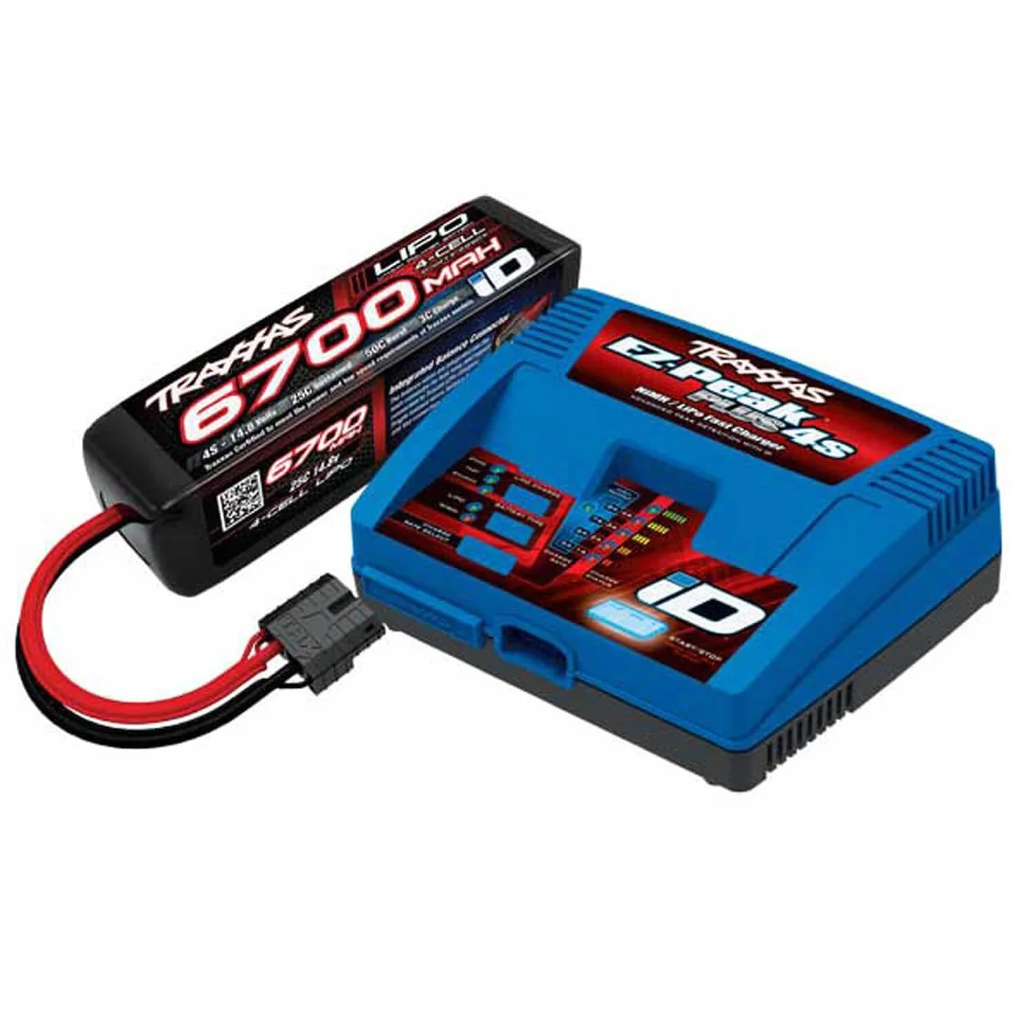 Traxxas - Cargador 2981G + 1 x LIPO 4S 6700MAH 2890X Enchufe 2998G