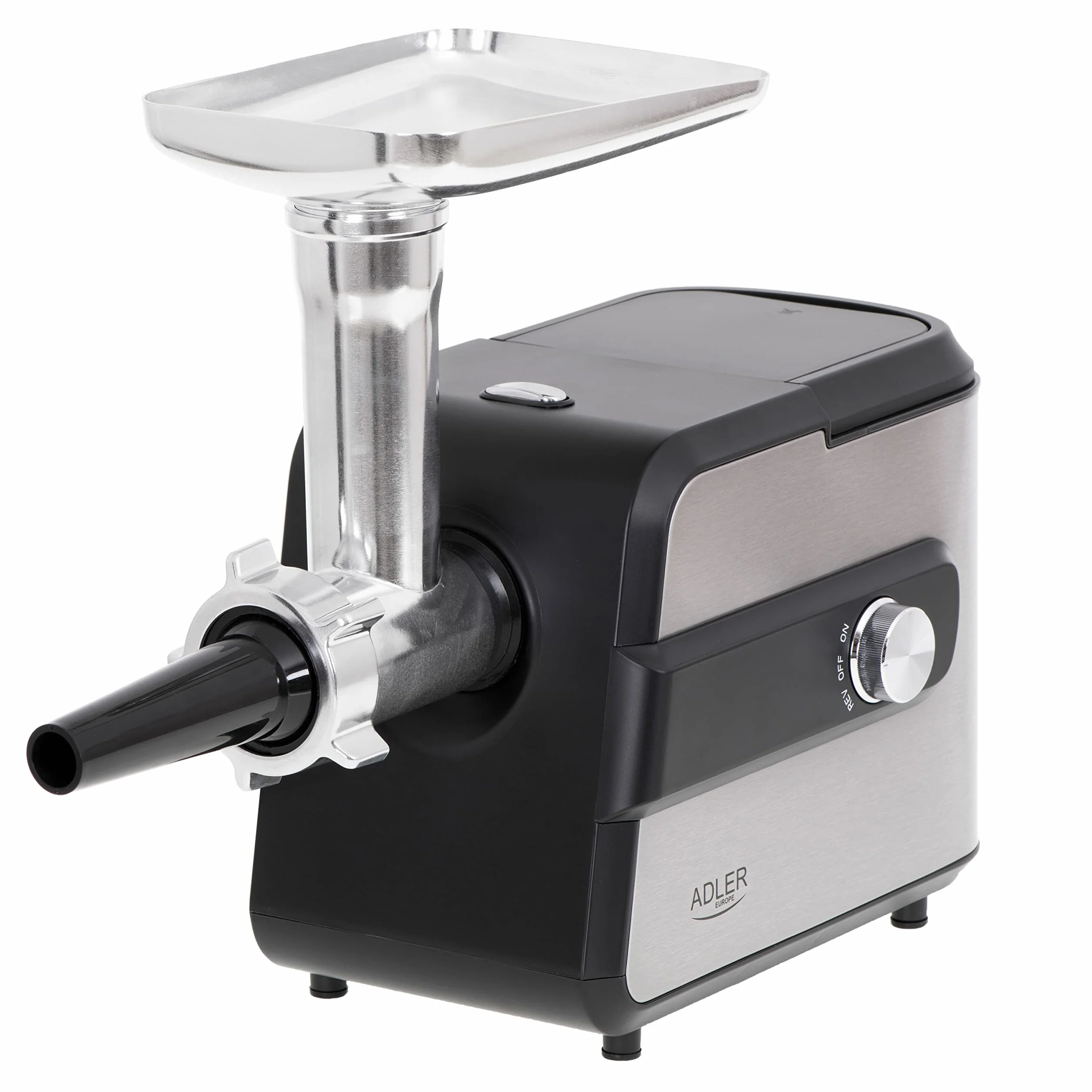 Adler AD 4813 - Picadora de carne nº 5 con rebanadora, 2000 W, máquina picadora de carne picada con carcasa de acero inoxidable, para carne y verduras