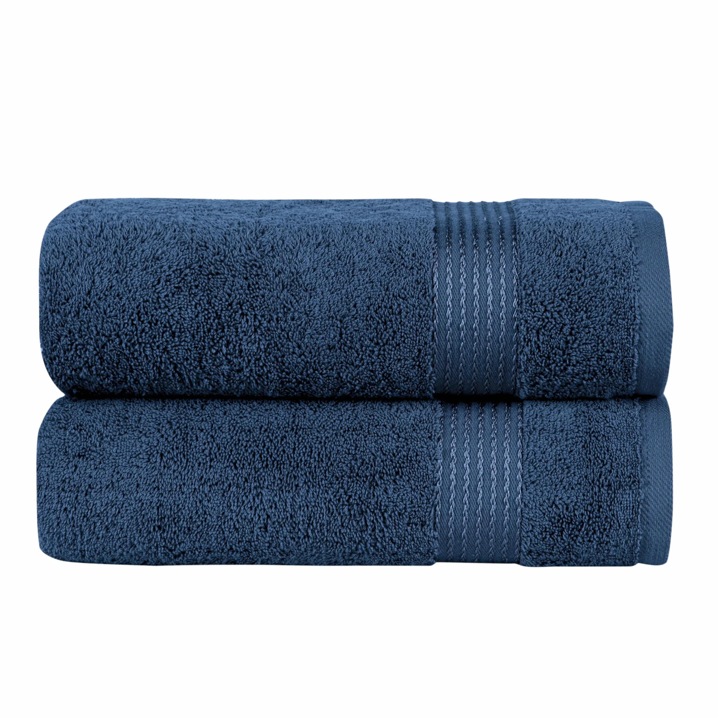 Elegant Comfort Juego de 2 Toallas de baño de algodón Turco, 27 x 54 Pulgadas, lujosas Toallas de baño de 100% algodón Turco de Calidad de Hotel, Altamente absorbentes, Toallas de
