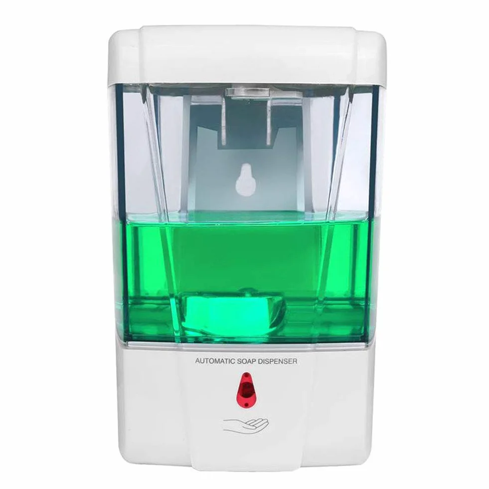 Dispensador de jabón de manos libres 700 ml, dispensador de jabón líquido montado en la pared automático Botella de jabón sin contacto para baño de cocina