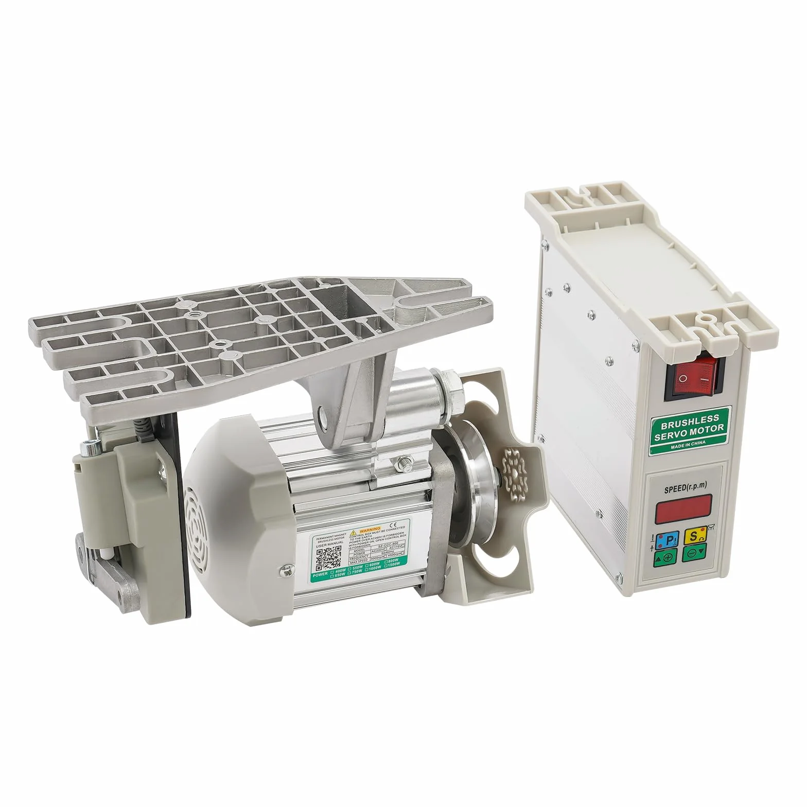 Motor eléctrico de máquina de coser de 220 V, 750 W, motor de máquina de coser industrial, motor servo de bajo consumo, motor sin escobillas, máquina de coser industrial 500-3500 rpm, para máquinas de
