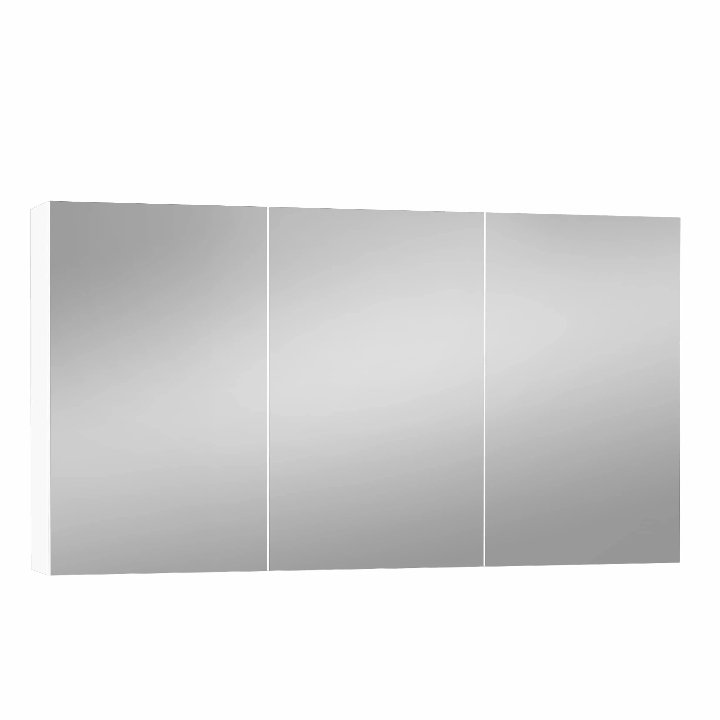 Baikal Mueble Camerino con Espejo, Armario Auxiliar de Baño Multiusos, Opción con o sin Luz LED. Mueble de Pared de fácil colocación. Armario MONTADO. Acabado Blanco. Camerino 120 cm
