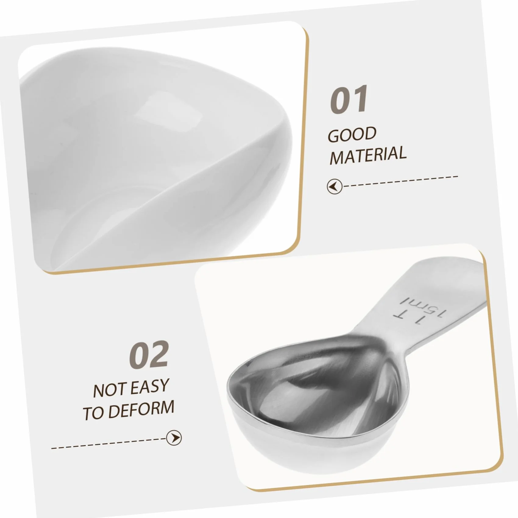 PRETYZOOM 4juegos Tazón y Cucharas Medidoras De Cerámica para Café Accesorios De Café Bandeja para y Dosis De para Casa Cucharita