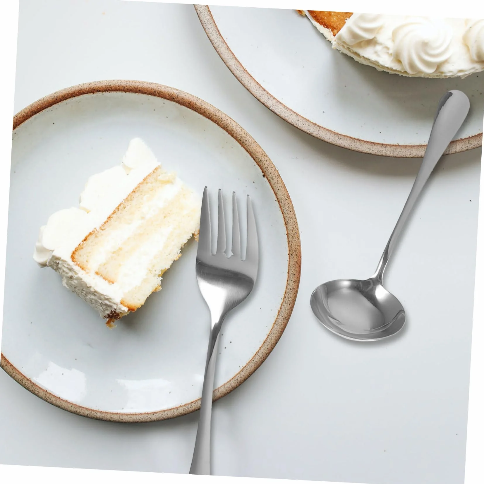 Cabilock Cuchillos para Pastel Utensilios para Servir de Acero Inoxidable de Cortador y Servidor de Pasteles para Postre Tenedor y Cuchara para Banquetes y Uso Diario