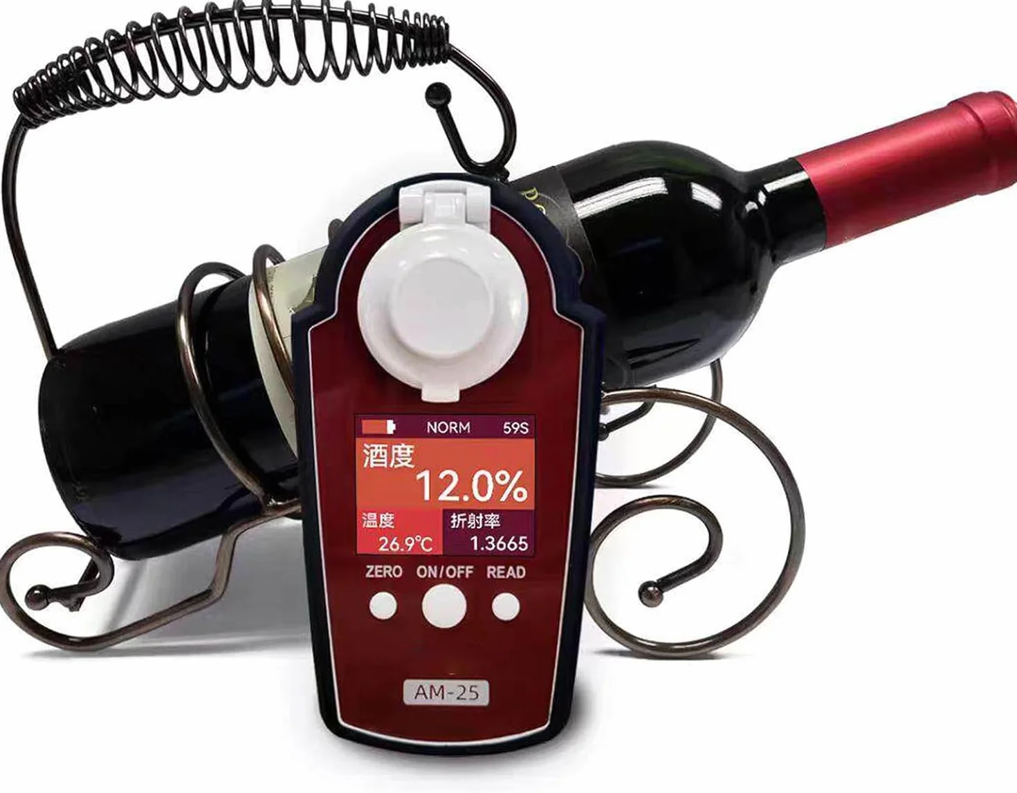 Refractómetro digital portátil para vino, probador de alcohol de mano para medición específica precisa, para enólogos y entusiastas del vino
