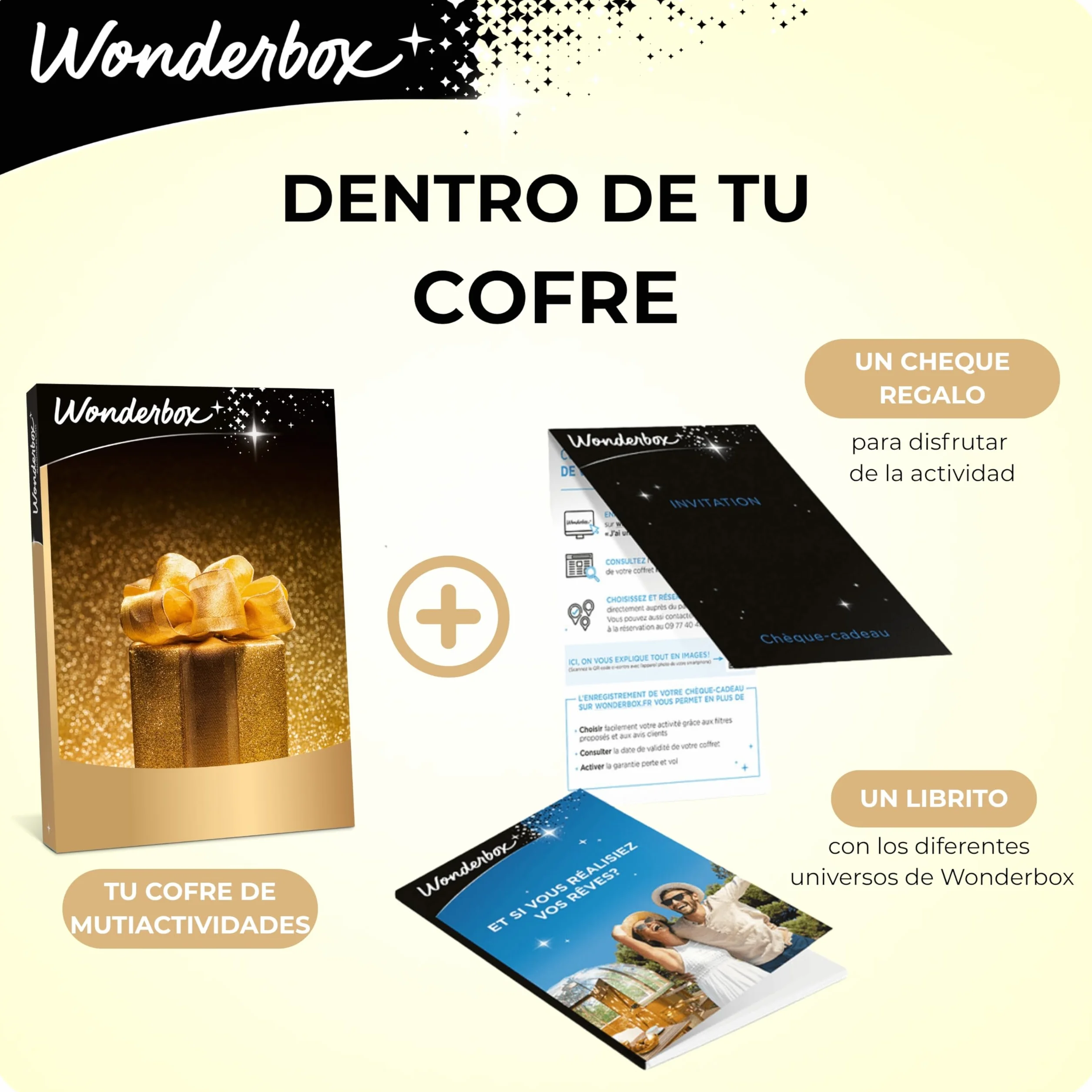 WONDERBOX - Caja Regalo - Profe Eres Genial - 1 Actividad a Elegir: Estancia, gastronomía, Actividad de Bienestar o de Aventura