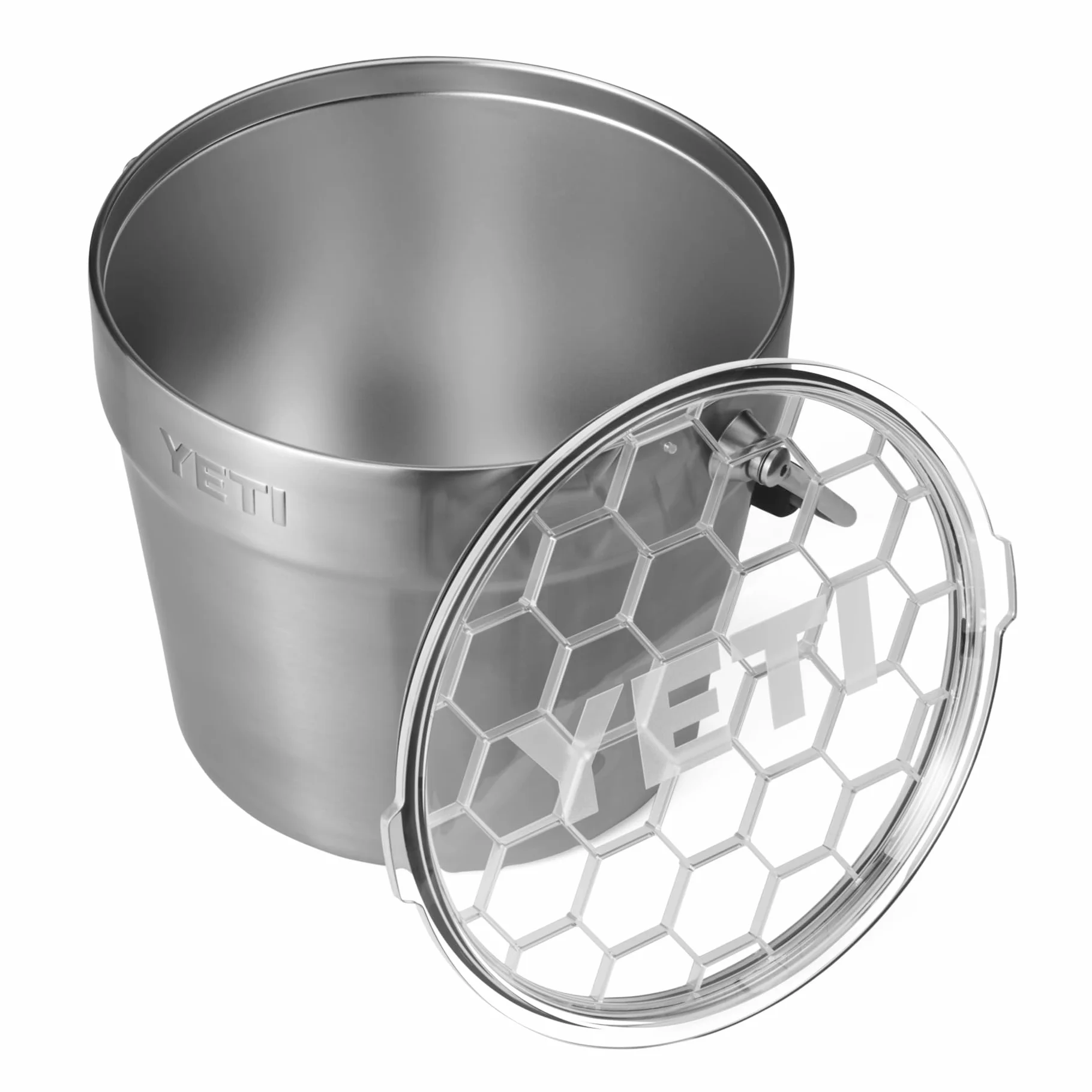 YETI Rambler - Cubitera para bebidas, doble pared aislada al vacío con tapa, acero inoxidable, 7,6 L
