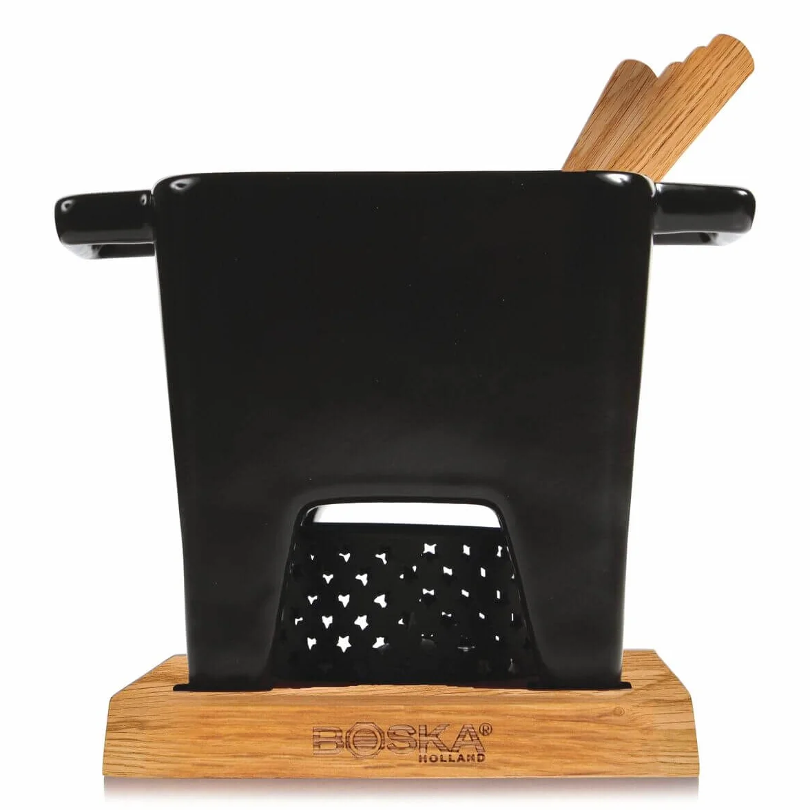 Boska Tapas Fondue Nero L - Por 350 gramos queso derretido - 600 ml