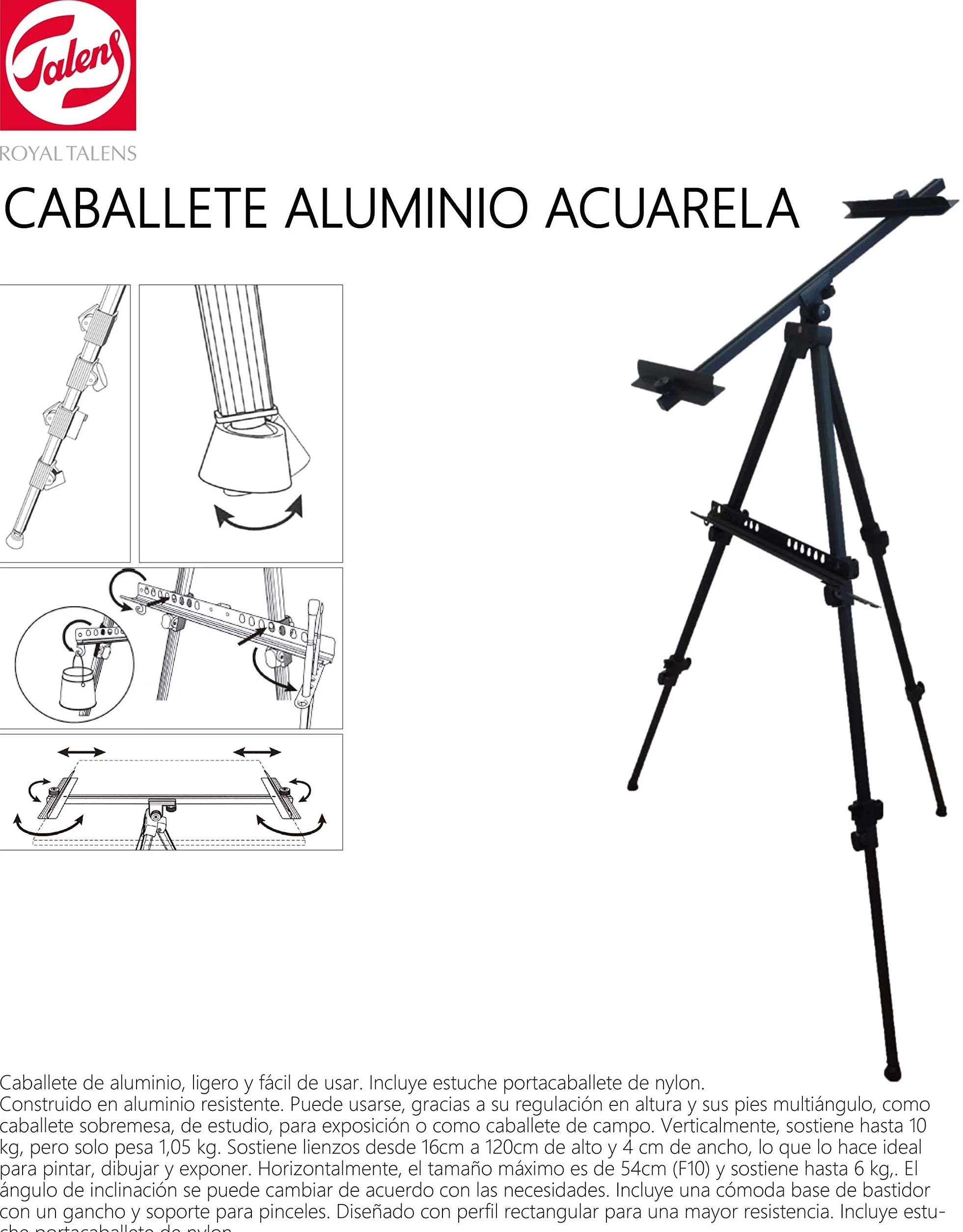 CABALLETE PARA ACUARELA ALUMINIO TALENS