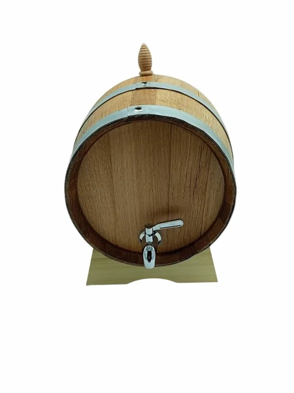 Barril de roble de 5 litros con grifo de acero inoxidable