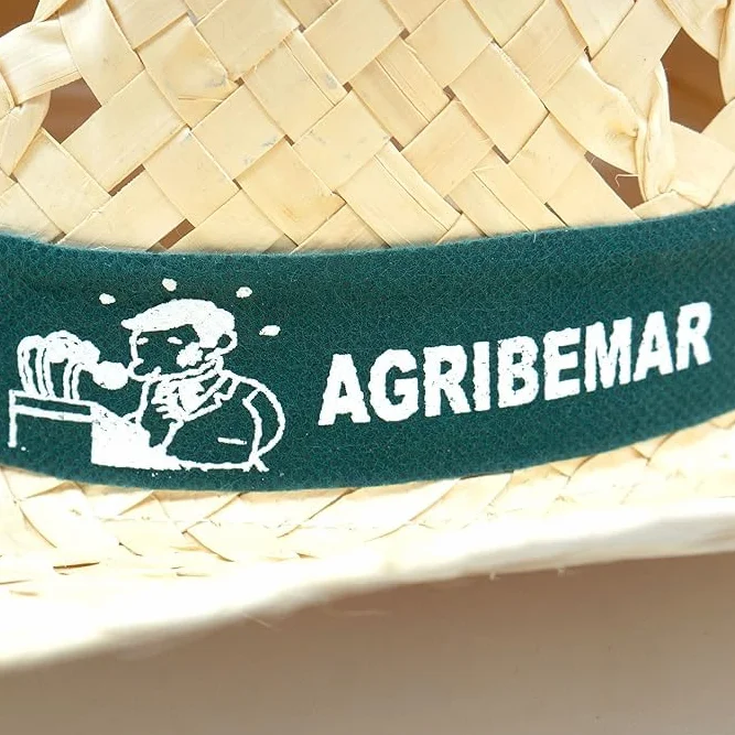 Gorros Personalizados Para Eventos - PACK 10 Sombreros con Tu Imagen o Frase - Sombreros de Paja Para Mujer y Hombre - Cinta de color a elegir - Natur
