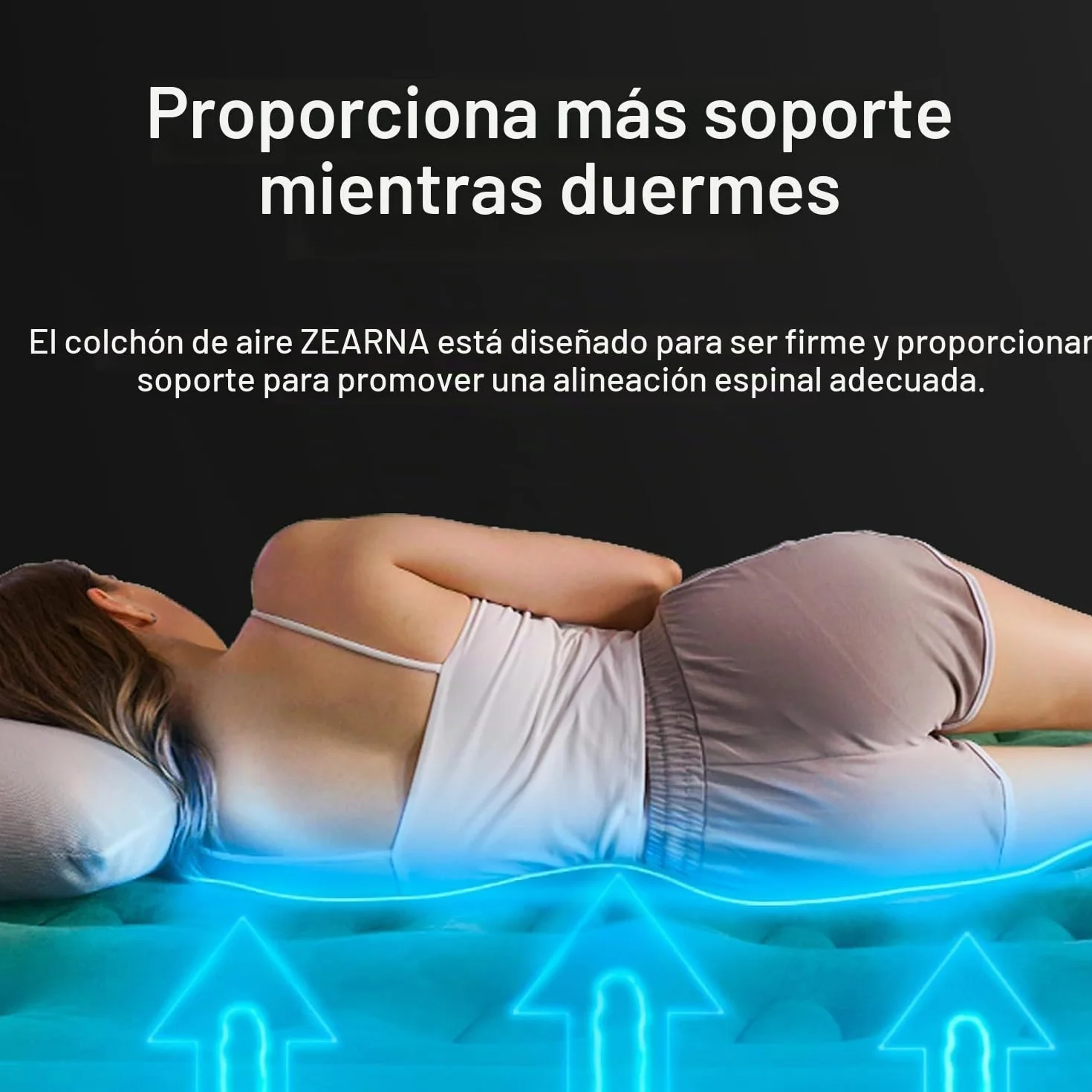 Zearna Colchón Hinchable,Cama Hinchable con Bomba de inflado incorporada Tan Solo 3 Minutos, Invitados o Uso en Casa, 203x152x40cm, Peso máximo:300KG, Cama Matrimonial (Queen 40cm)