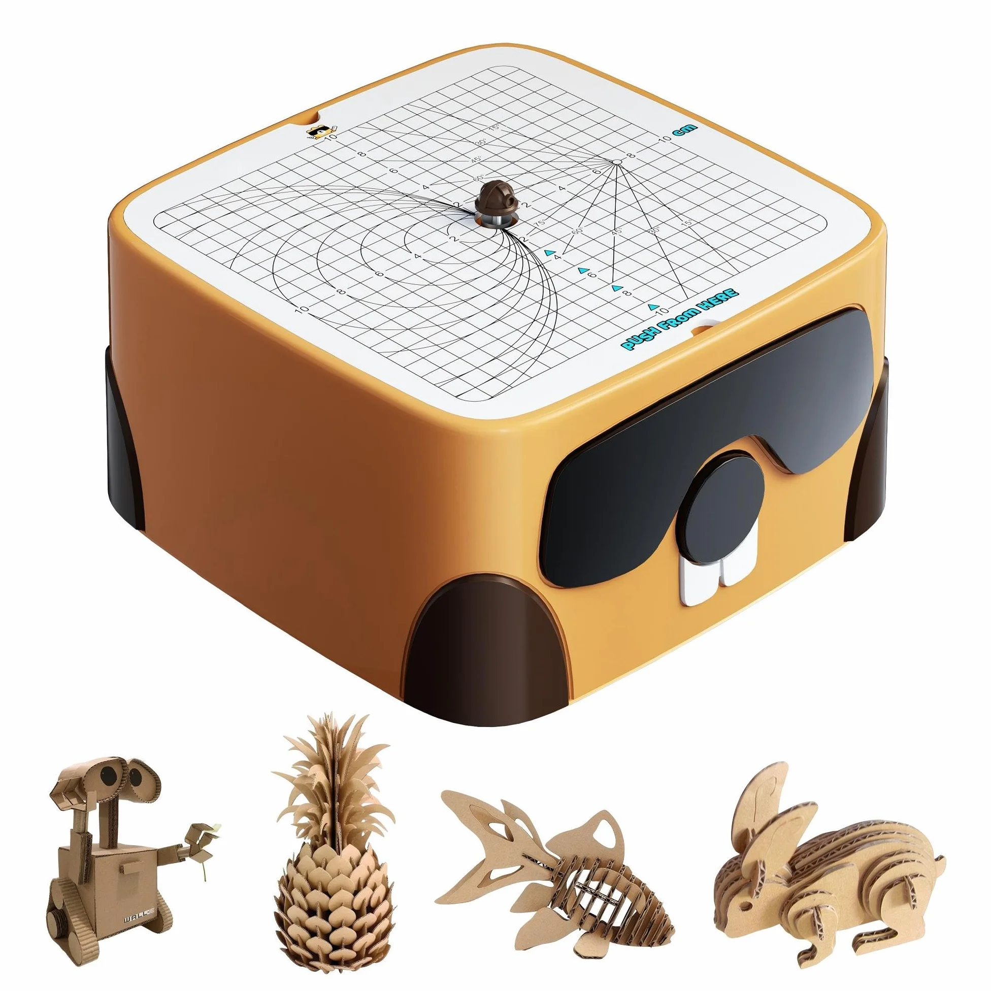 Español Cortador de cartón para niños, Kit de Herramientas de construcción de cartón Seguro para Bricolaje, Juguete Educativo para niños y niñas de 3 años en adelante, Modelos 3D