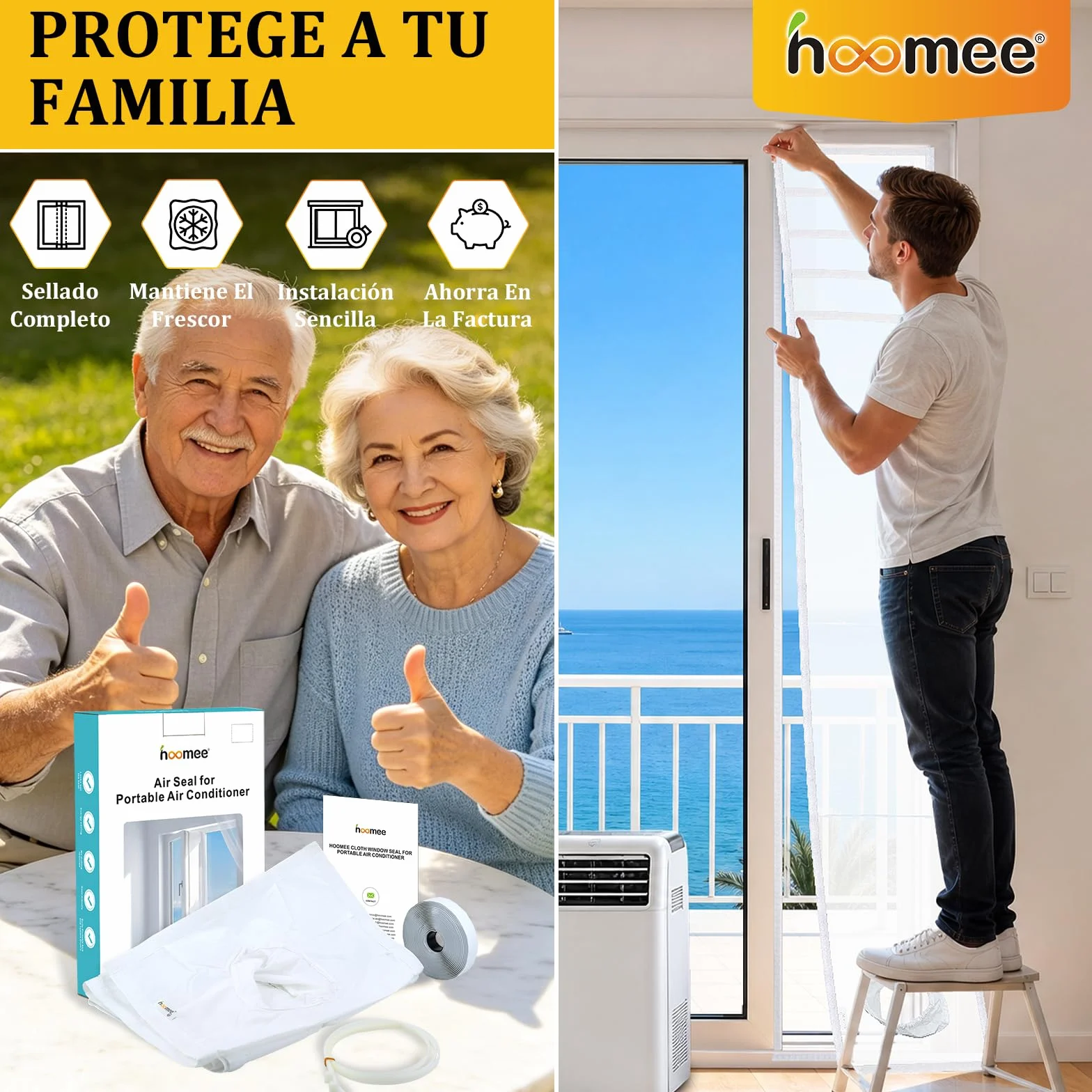 Aislante Ajustable para Puertas Correderas 35x232CM HOOMEE
