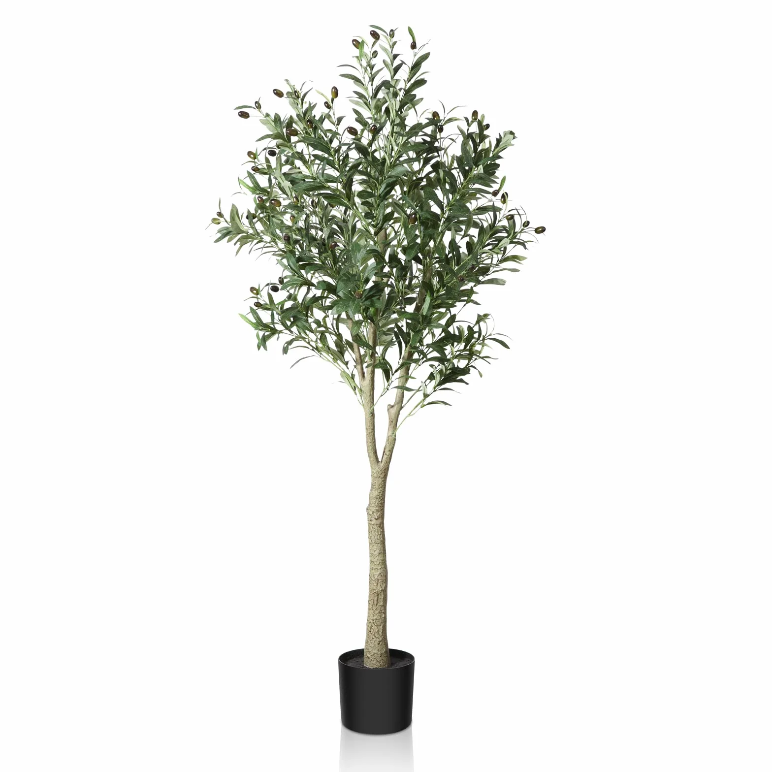 CROSOFMI Olivo Artificial Planta 150cm Plantas Artificiales Decorativas Grande Árboles Plástico de Interior y Exterior Decoración para Hogar, Oficina, Casa, Balcón, Dormitorio
