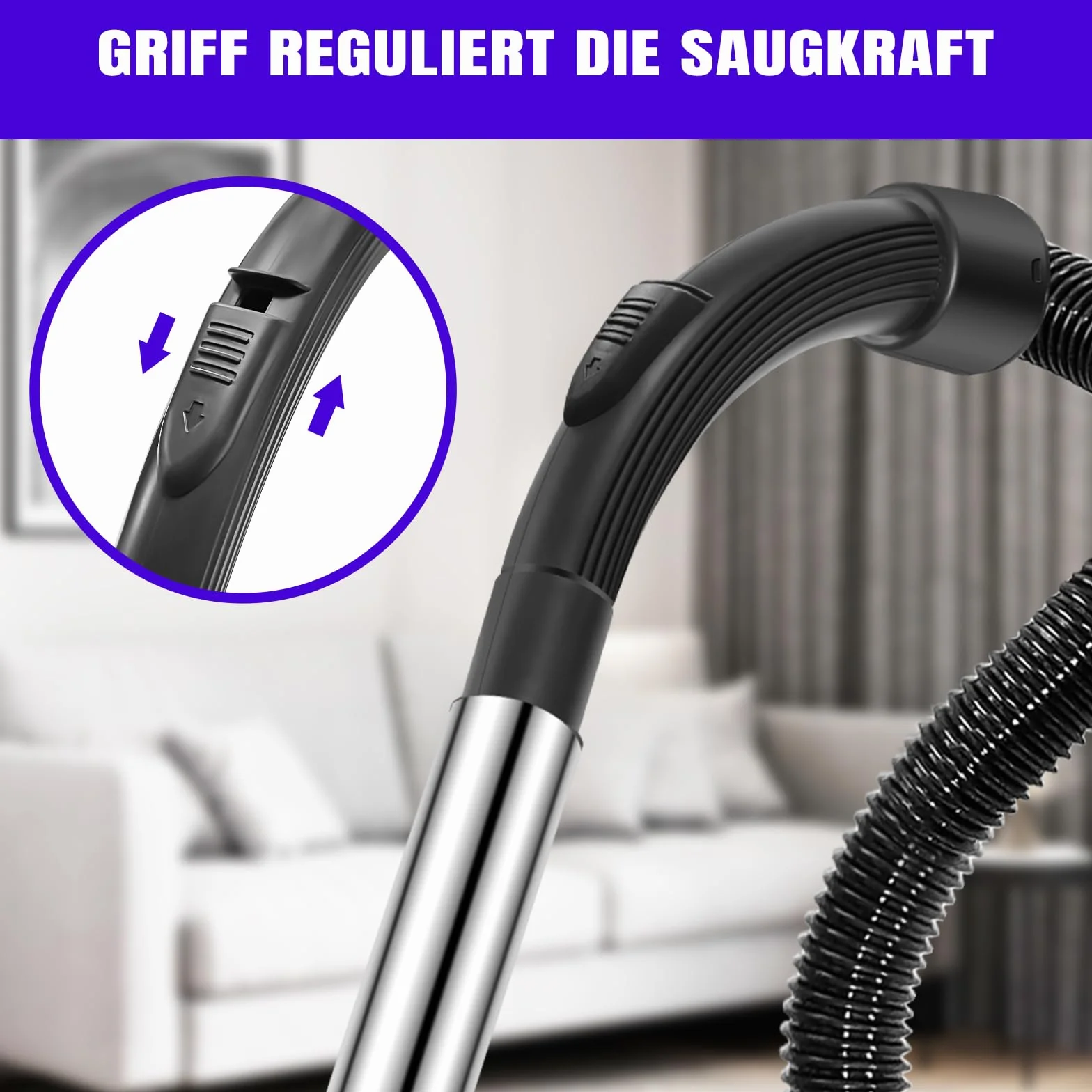 Aspiradora sin bolsa de 1000 W, con tecnología ciclónica con filtro HEPA, boquilla de suelo para parqué, alfombra, azulejos, aspiradora cilíndrica ligera con cable de 4 m, 10 m de radio de
