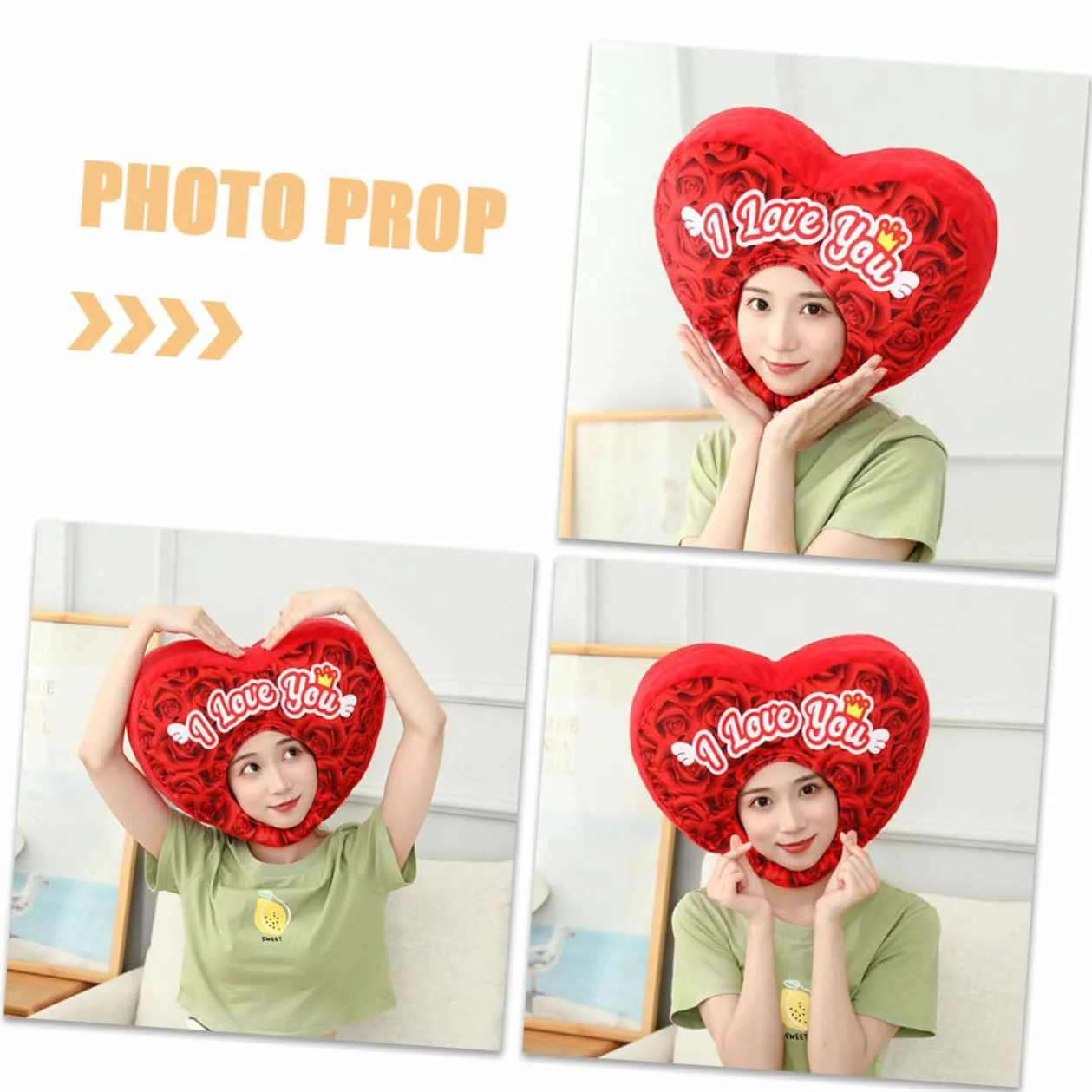 Amosfun Tocado De Cosplay Diseño De Corazón Sombrero De Fiesta para Accesorios De Foto