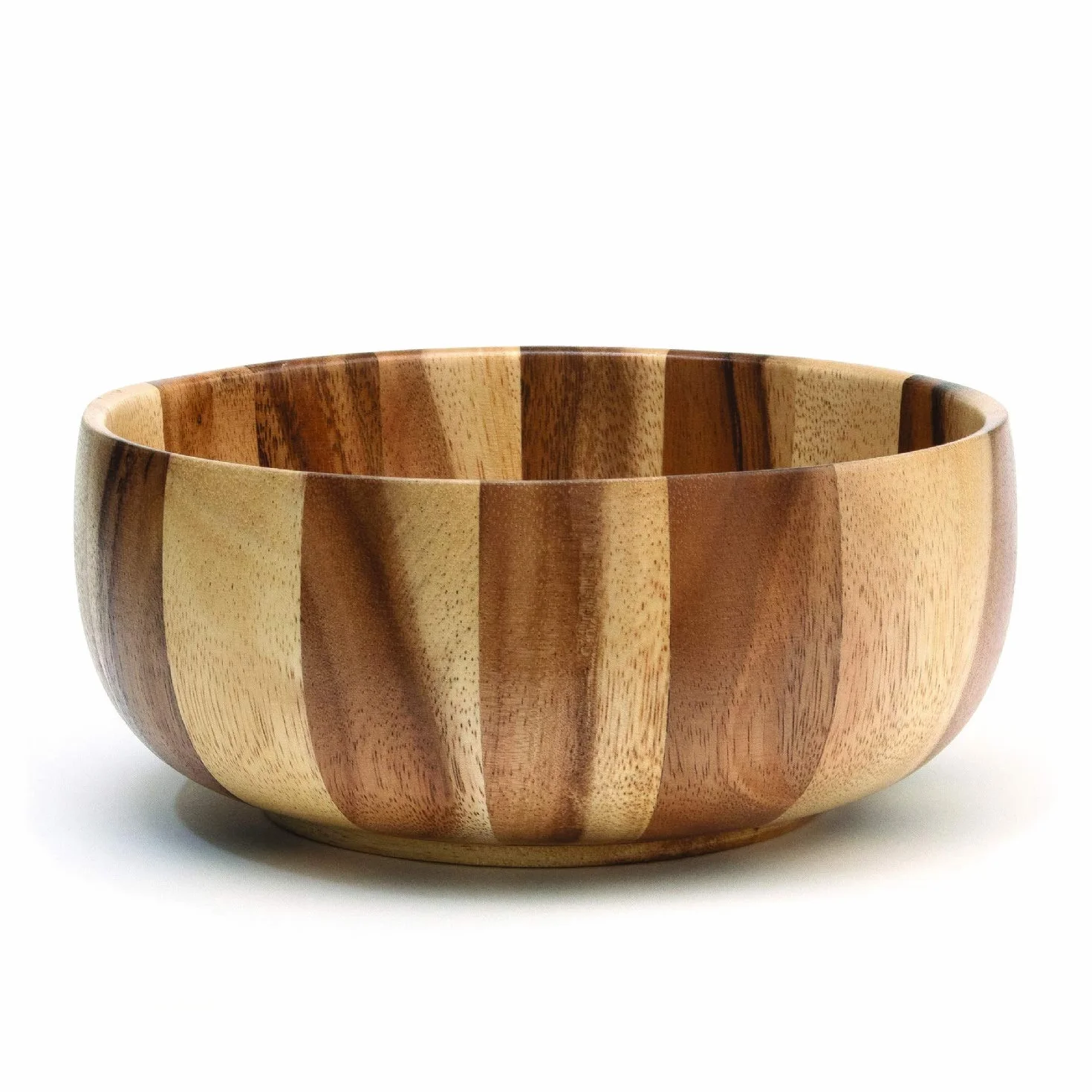 Lipper International Acacia Sunburst Ensaladera, talla única, color marrón