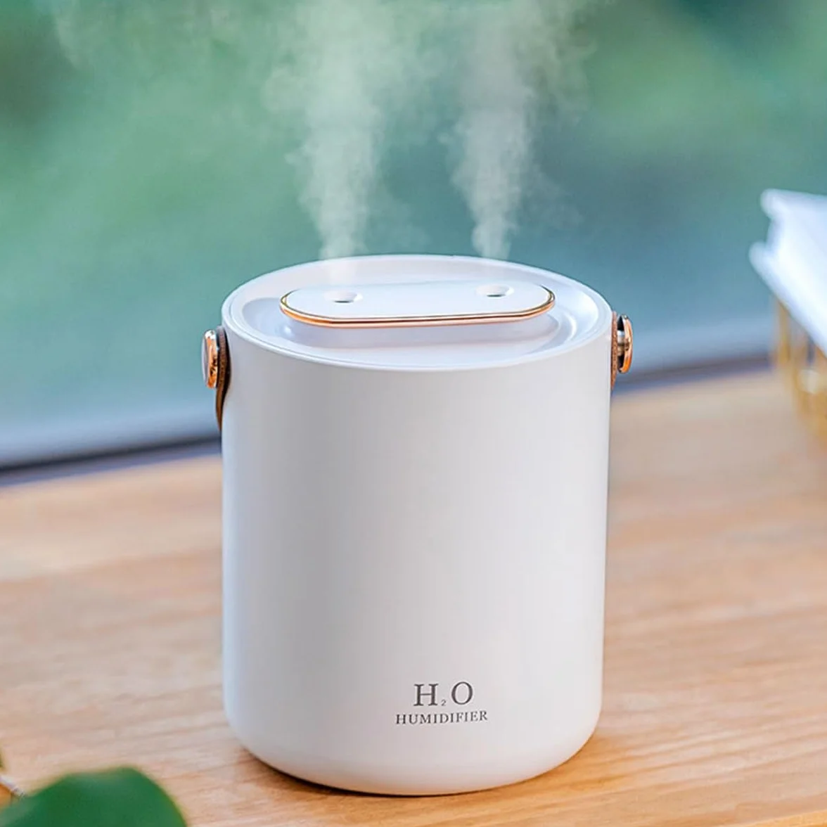 Mini humidificador portátil USB, apagado automático de 1,2 L, humidificador de aire silencioso para dormitorio, oficina, bebé y planta, difusor personal de coche