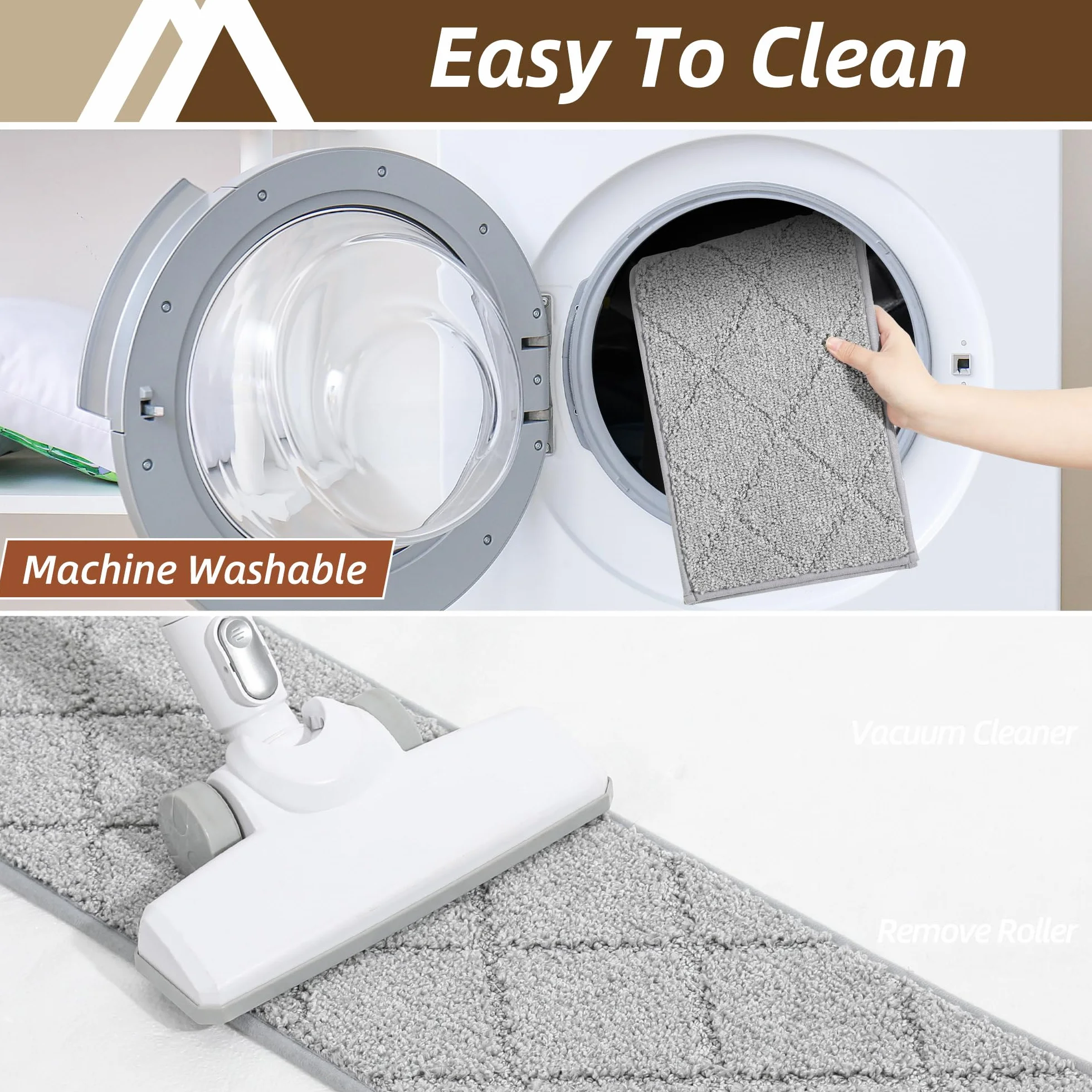 COSY HOMEER Alfombrillas para escalones interiores, 70 x 22 cm, 15 unidades, autoadhesivas, alfombra para escaleras antideslizantes, parte trasera de elastómero termoplástico, lavables a máquina, 100%