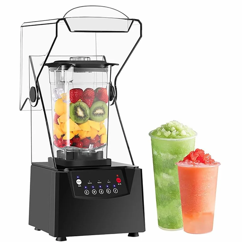 Máquina de granizados for Hacer Hielo Comercial de 2 litros, máquinas de granizado con agitación de 360° con Carcasa de Sonido, máquina de cocción de Pared Rota con Panel Inteligente, máquina