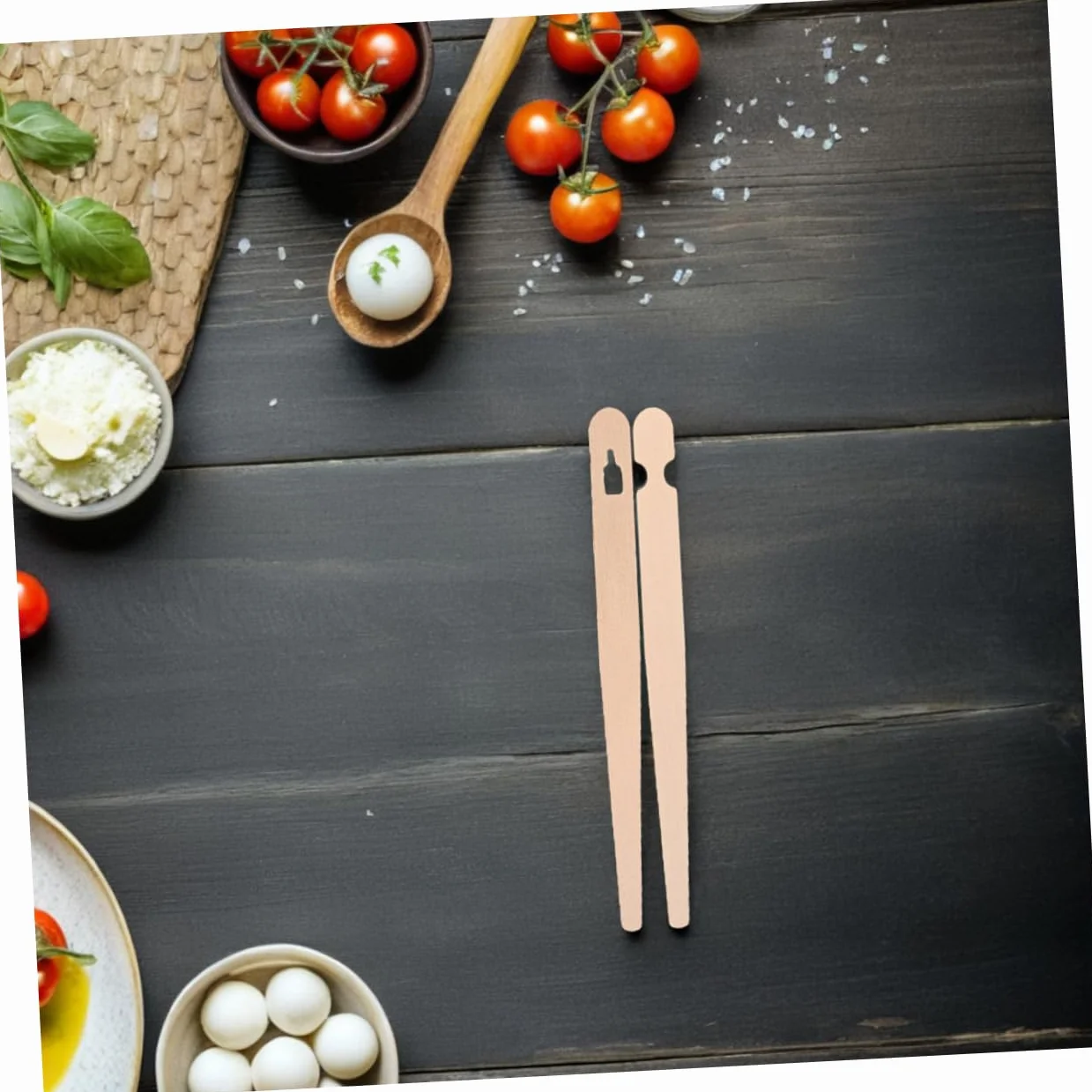 Sosoport 200pares Pinzas De Madera Para Alimentos Pinzas De Pastelería Para Adultos Desechables Para Buffet Utensilios De Cocina Para Principiantes Para Aperitivos