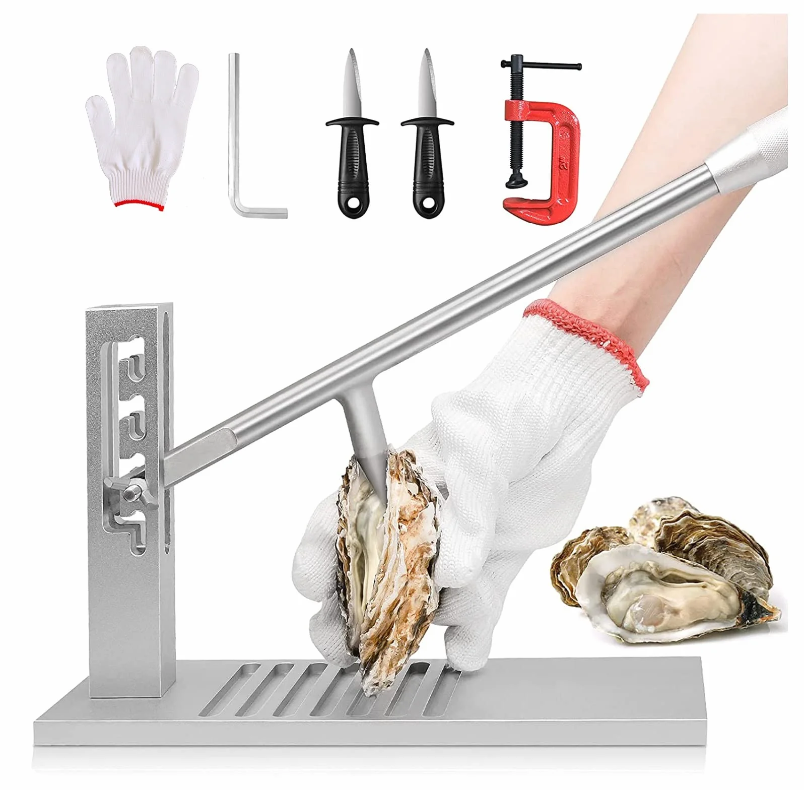 Oyster Shucker,Juego de herramientas para abrir ostras de acero inoxidable, profesional, herramienta para mariscos para restaurantes y hogares.