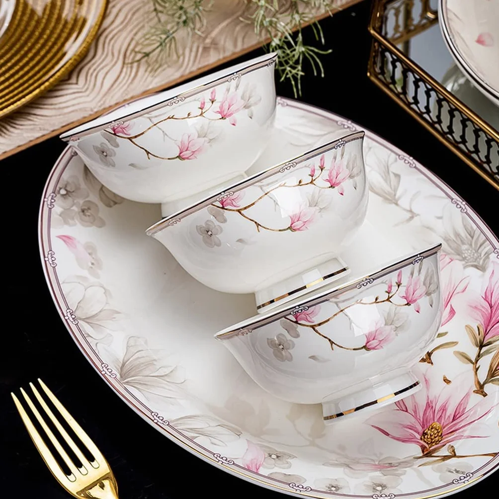 SAeWare Home Combination Creative Bone - Vajilla de cerámica de porcelana