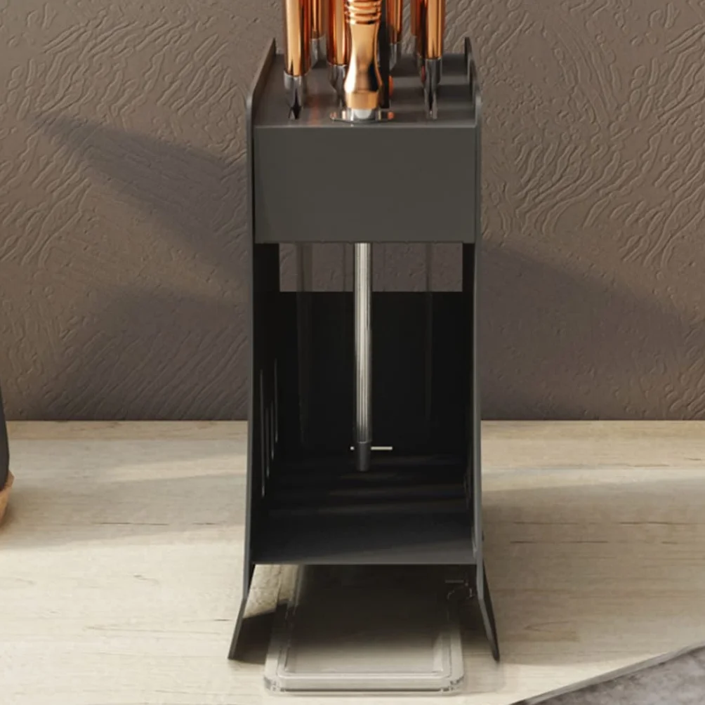 Sujetador de cuchillo Bloque de cuchillas de 7 orificios, acero inoxidable sin cuchillas de cuchillo, con tenedor de cuchilla de drenaje extraíble. Utensilios de cocina Organizador de cuchillos