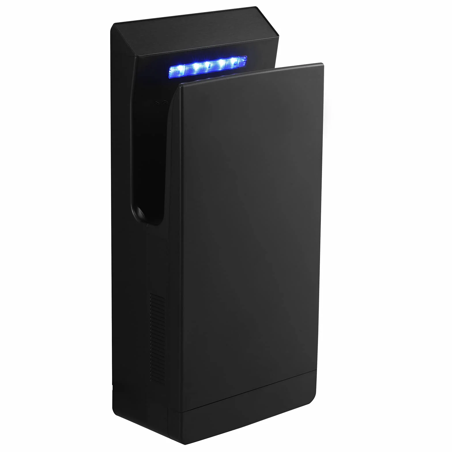 QL Secador de Manos Eléctrico con Filtro-HEPA y Esterilización-UVC,Alta Velocidad 1350W,Aniónica Automático,para Baño Comercial,Negro Mate