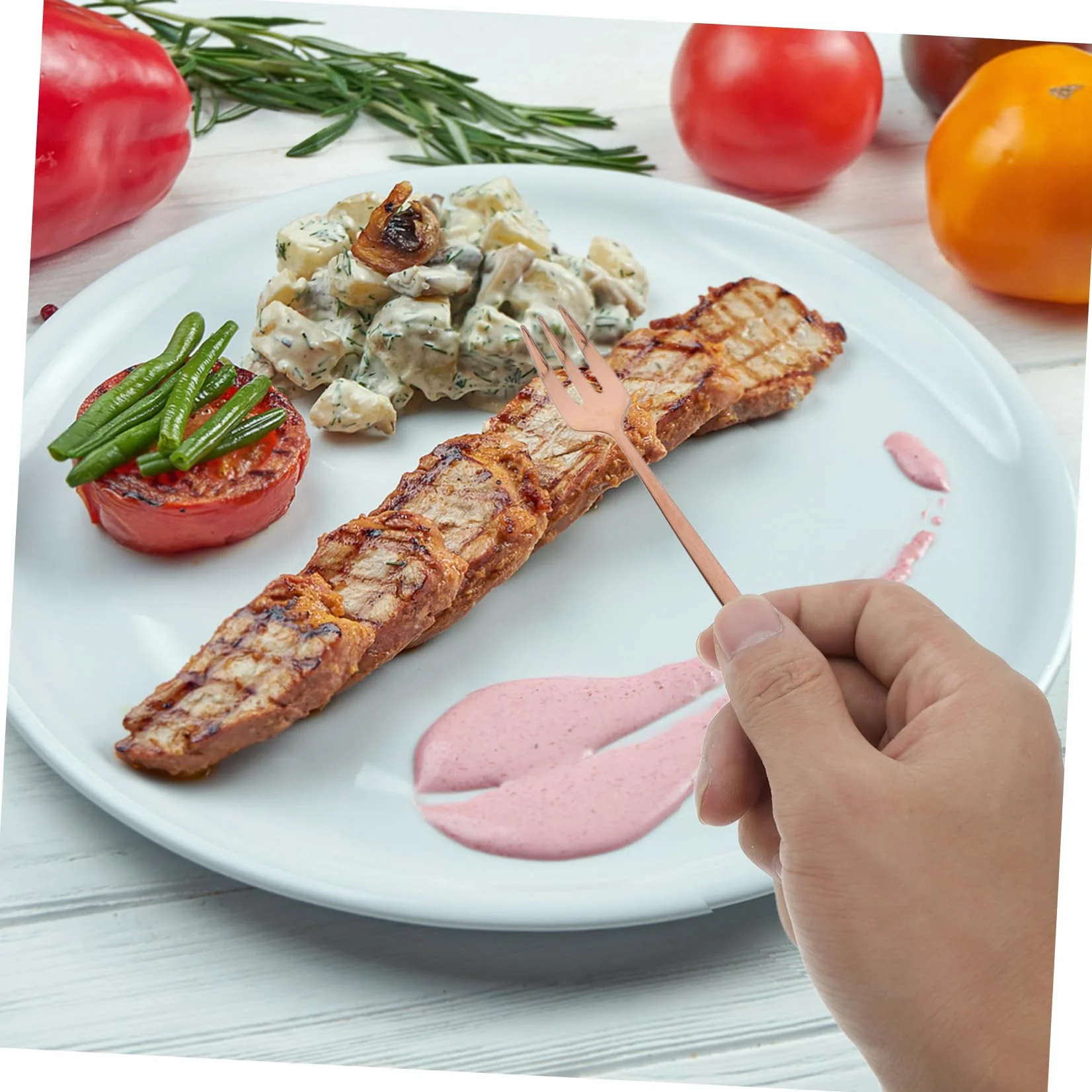 ABOOFAN 30piezas Cubertería Dorada Tenedores Cucharas y Vajilla Inoxidable Para Bodas y Fiestas